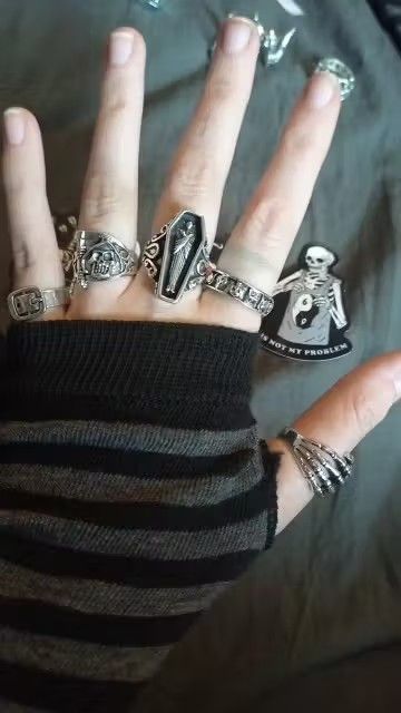 Jewelry × Vintage 5 Pieces/ Set- Haloween Theme Ring Size ONE SIZE - 2 Thumbnail