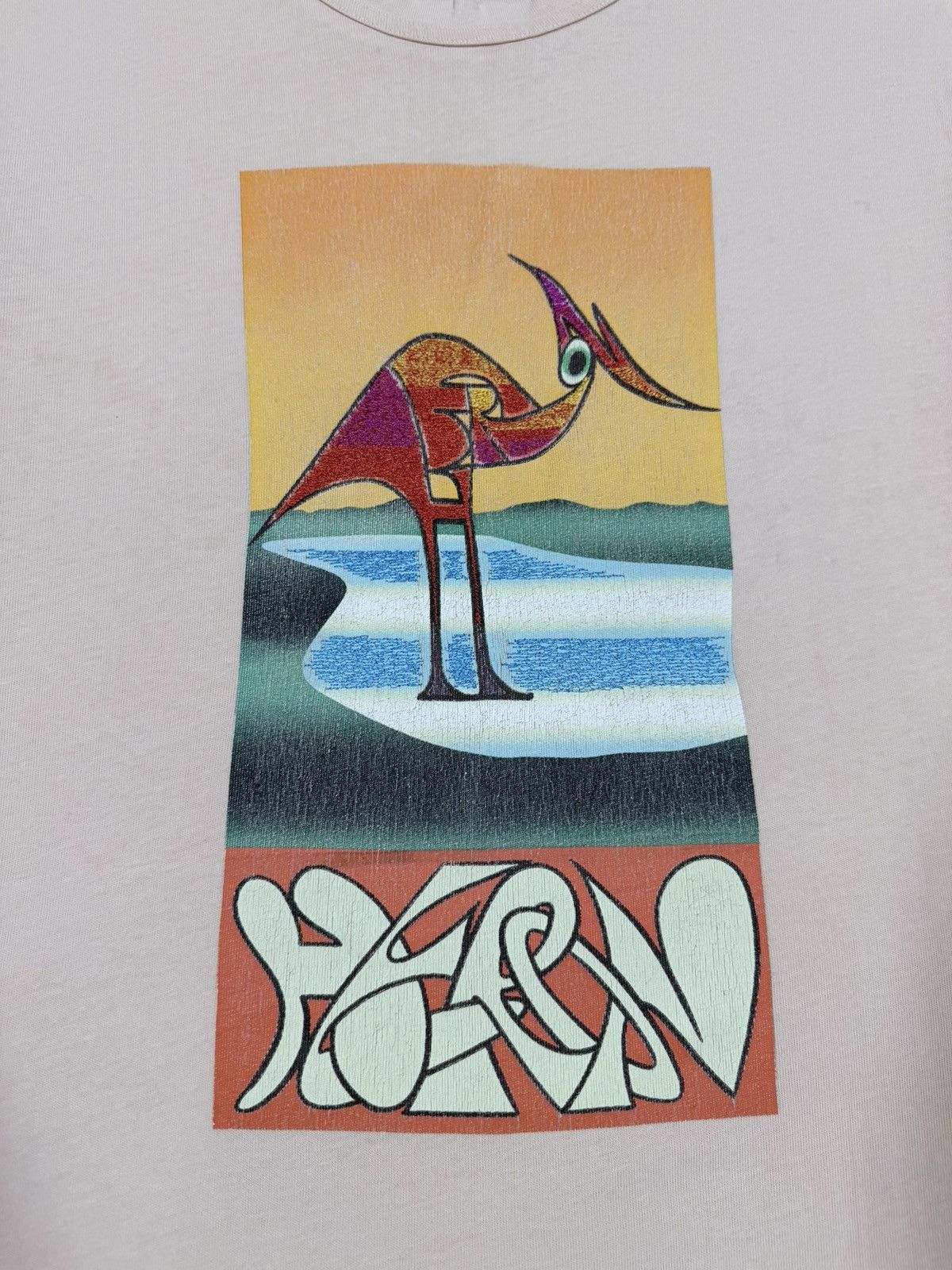 Heron Preston Orange Flamingo Embroidery Heron Preston Tee Size US L / EU 52-54 / 3 - 16 Thumbnail
