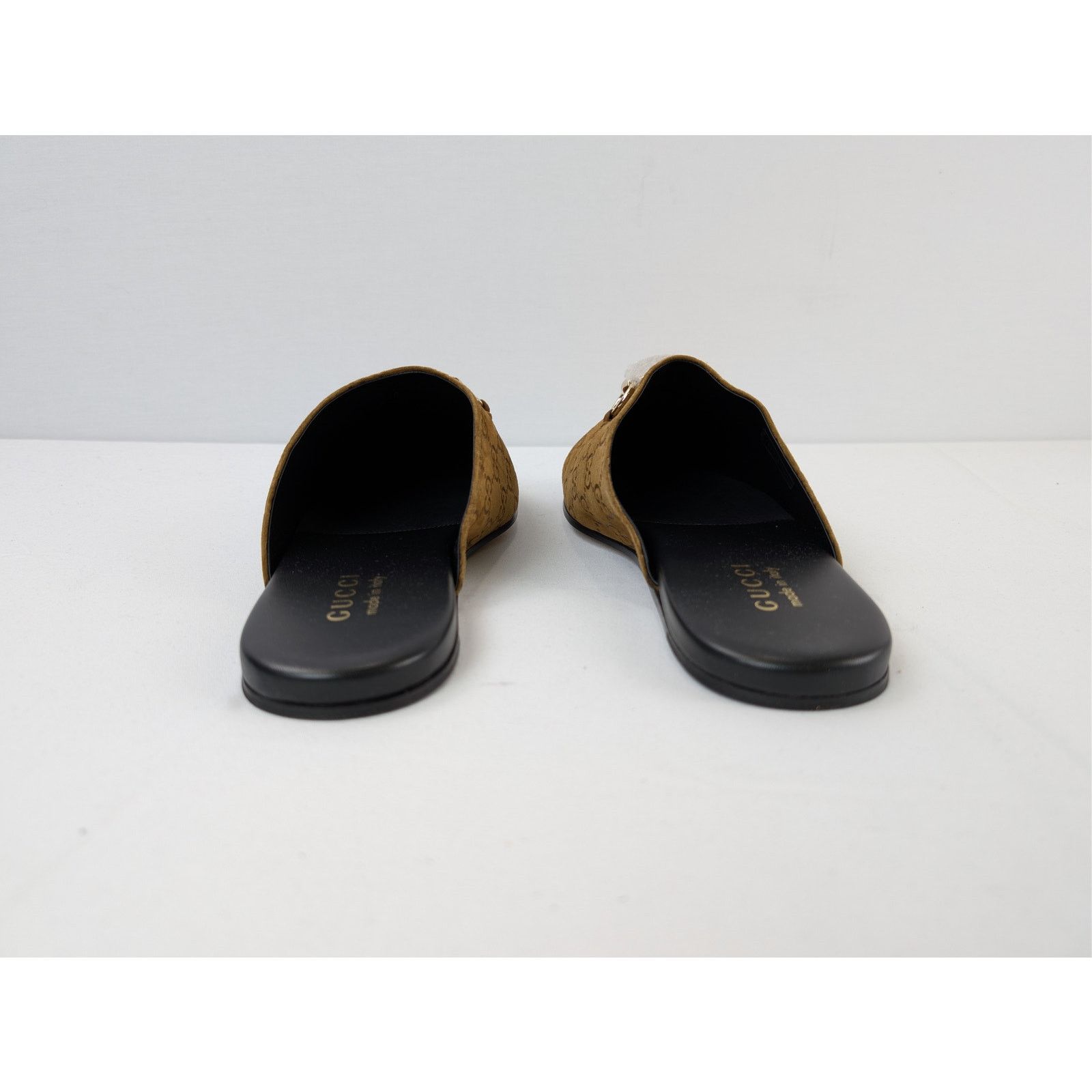 Gucci o1rshd1 men's GG Monogram Horsebit mules Slippers in brown Size US 9.5 / EU 42-43 - 11 Thumbnail