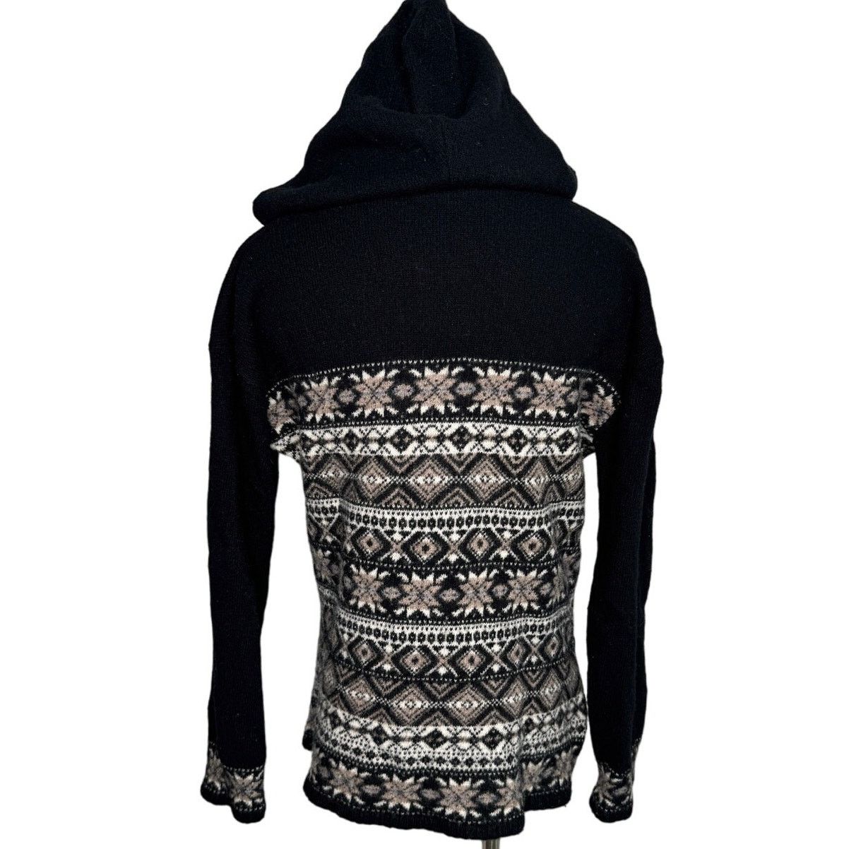 Vintage Vintage 90s 100% wool fair Isle Nordic hooded sweater size M Size M / US 6-8 / IT 42-44 - 3 Thumbnail