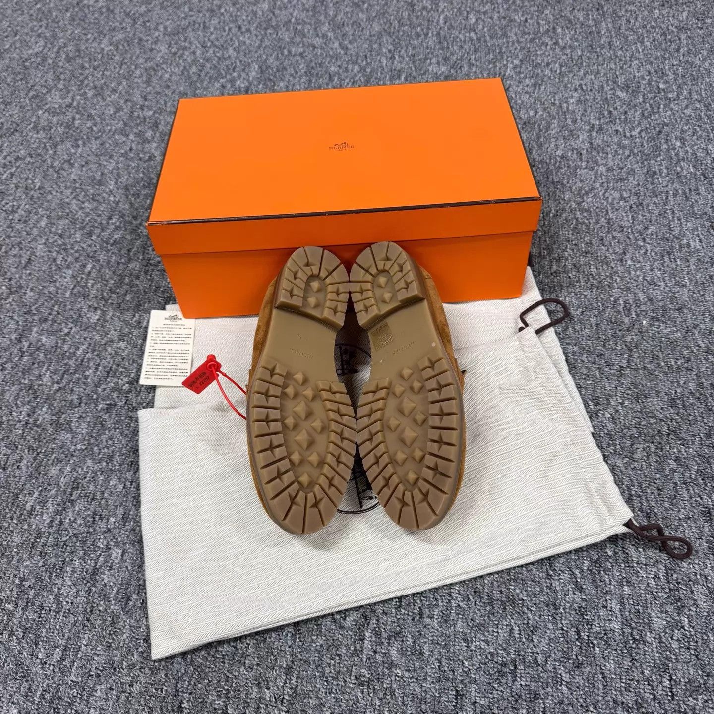 Hermes Hermes Suede H Buckle Loafer 36.5 Tan Worn w/ Box & Dustbag Size US 6 / IT 36 - 6 Thumbnail