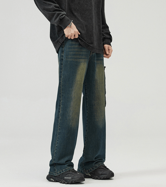 Japanese Brand × Jean American high street retro distressed flared baggy jeans Size US 32 / EU 48 - 3 Thumbnail