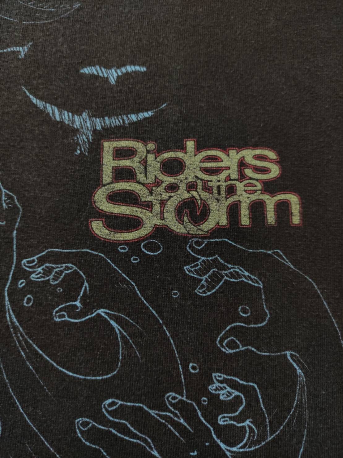 Band Tees Vtg 00's The Doors "Riders On The Storm" Single Promo T-Shir Size US XL / EU 56 / 4 - 4 Thumbnail