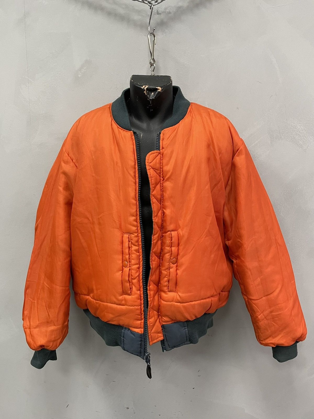 Alpha Industries Vintage Blue MA-1 Bomber balenciaga style Jacket Military Size US L / EU 52-54 / 3 - 2 Thumbnail