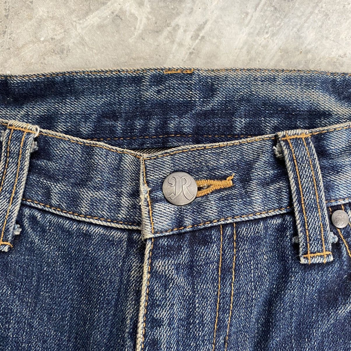 Japanese Brand Koromo X Rico Japan Mud Blue Distressed Flared Denim Jeans Size US 30 / EU 46 - 9 Thumbnail