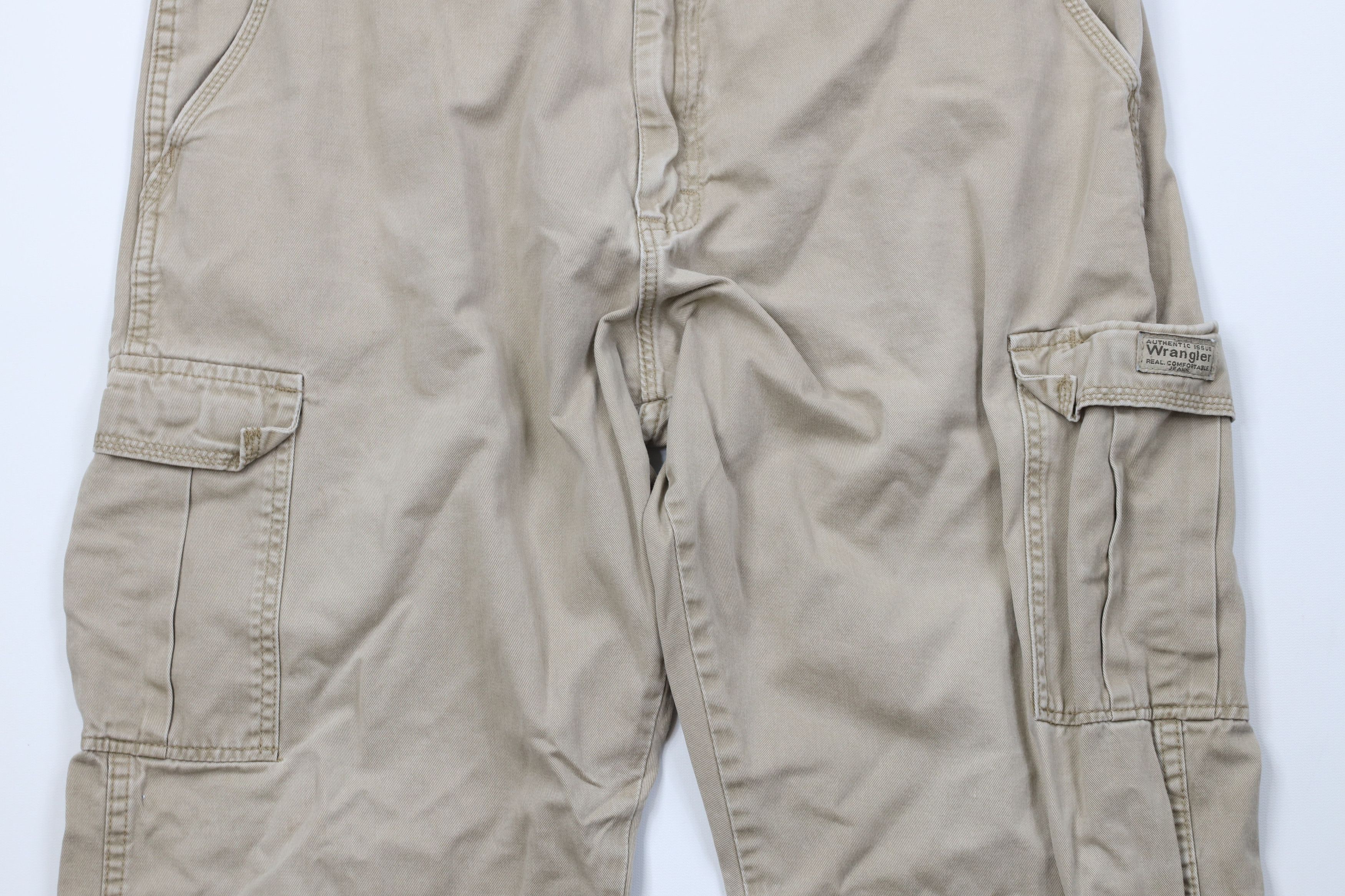 Wrangler Vintage Y2K Wrangler Baggy Wide Leg Cargo Pants Beige Size US 38 / EU 54 - 3 Thumbnail