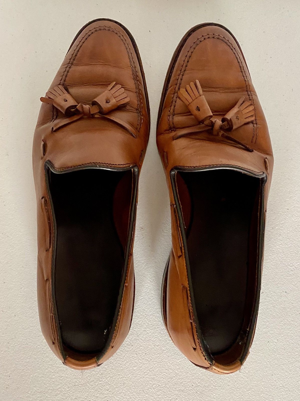Allen Edmonds AE 🇺🇸 tobacco leather Grayson tasseled vamp 9.5 E Made in USA Size US 9.5 / EU 42-43 - 5 Thumbnail