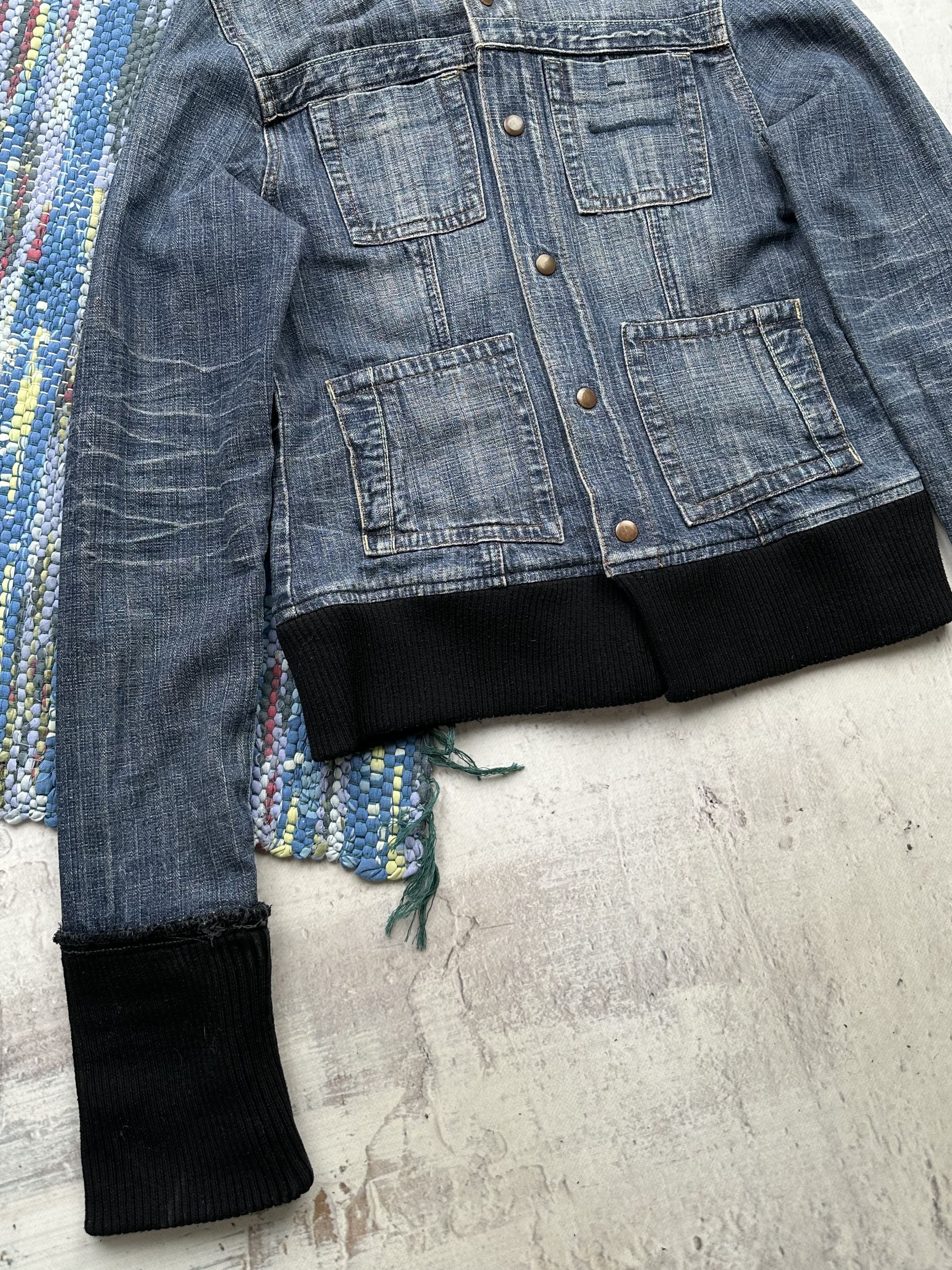 Japanese Brand Vintage Cropped Denim Jacket A14D15(442) Size S / US 4 / IT 40 - 3 Thumbnail