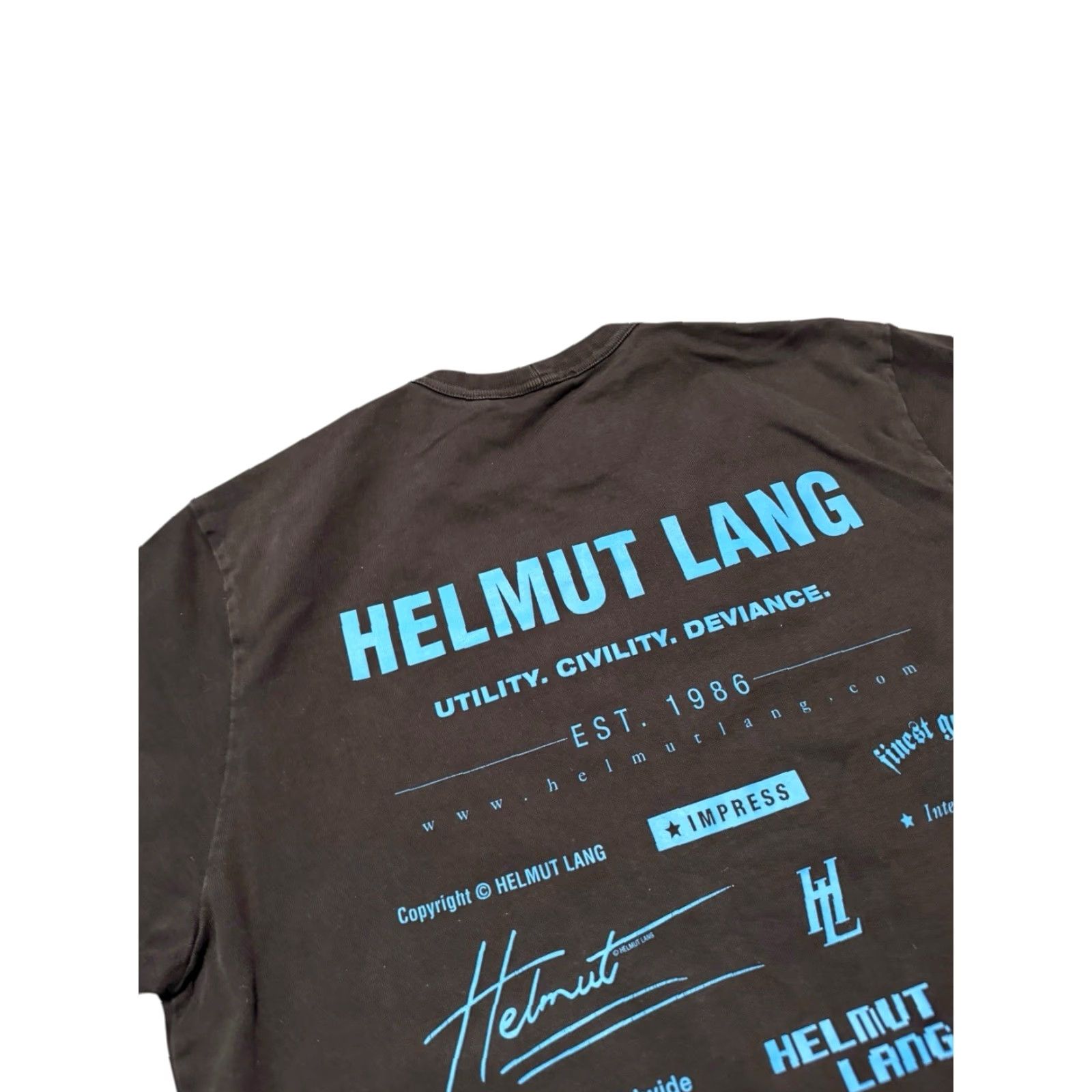 Helmut Lang HELMUT LANG T-Shirt Logo Tee Mens XS Black Promo Brand PREOWNED RARE Cotton Crew Neck Short Sleeve Size US XS / EU 42 / 0 - 7 Thumbnail