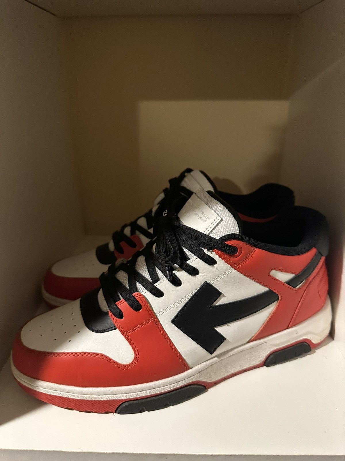 Off-White Off white “out of office” red sneakers Size US 13 / EU 46 - 3 Thumbnail