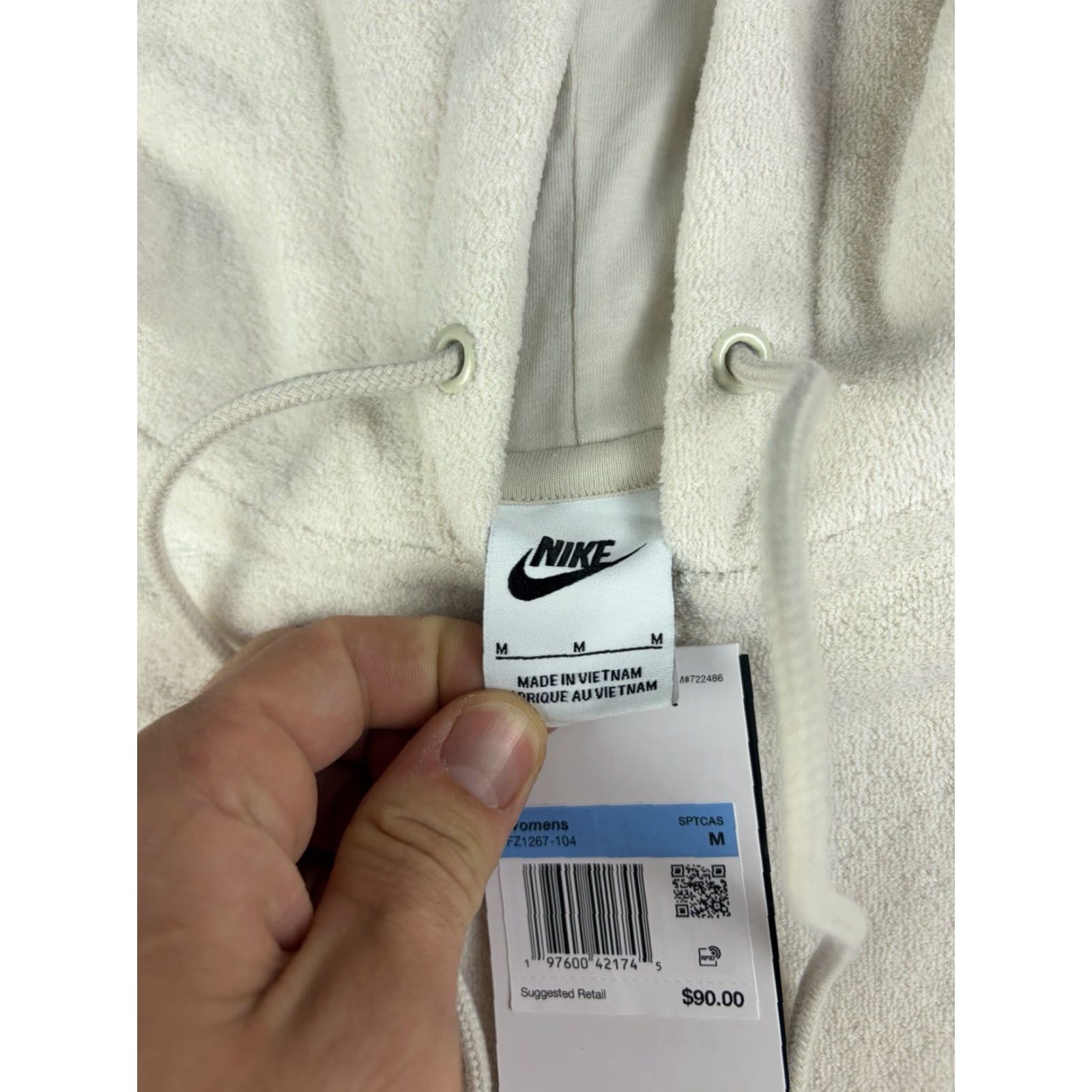 Nike Nike Sweatshirt Women’s Medium Green Oversized Cozy Full Zip Hoodie Terry Cloth Size M / US 6-8 / IT 42-44 - 4 Thumbnail