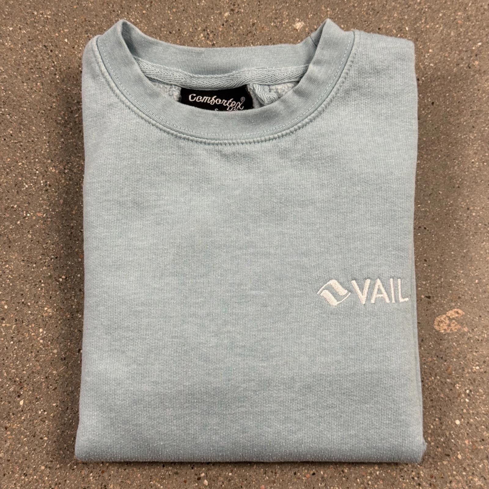 Comfort Colors Vtg VAIL Crewneck Embroidered Logo Sweatshirt Light Blue - S Size S / US 4 / IT 40 - 8 Thumbnail
