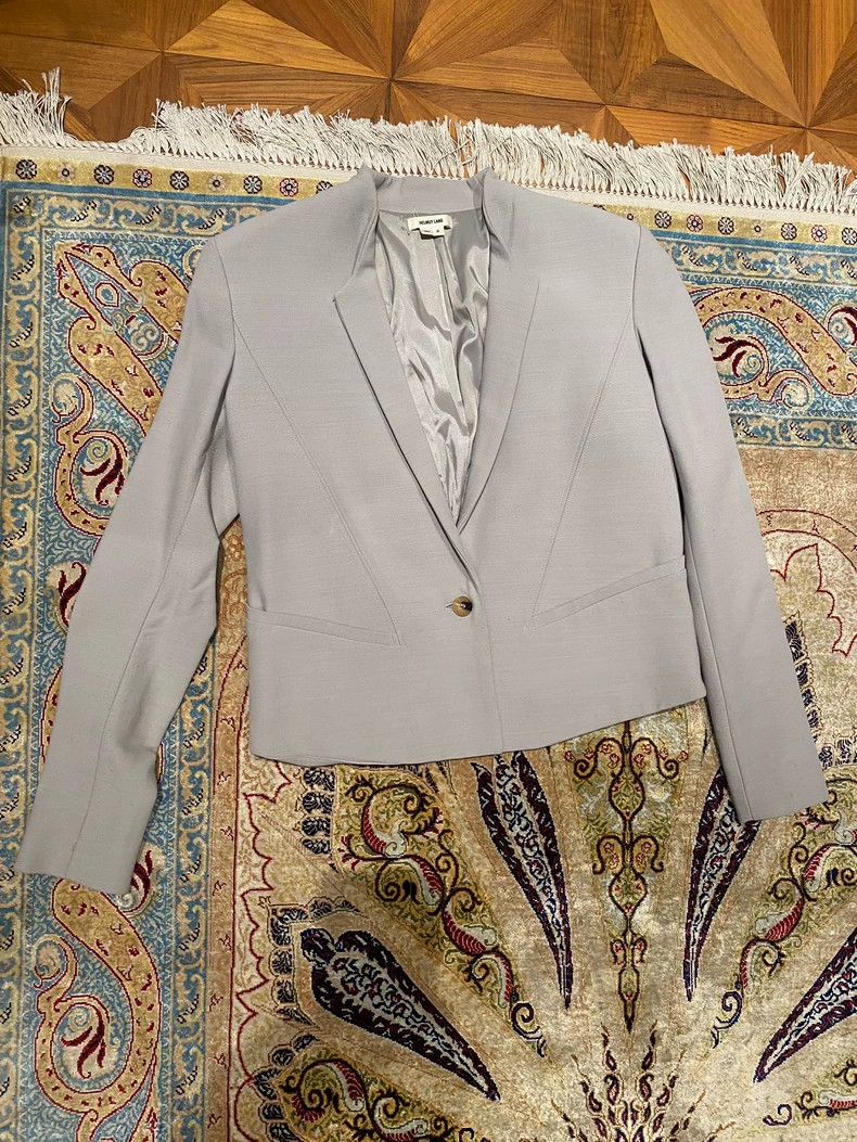 Helmut Lang HELMUT LANG size6 Gray small suit jacket Size S / US 4 / IT 40 - 1 Thumbnail