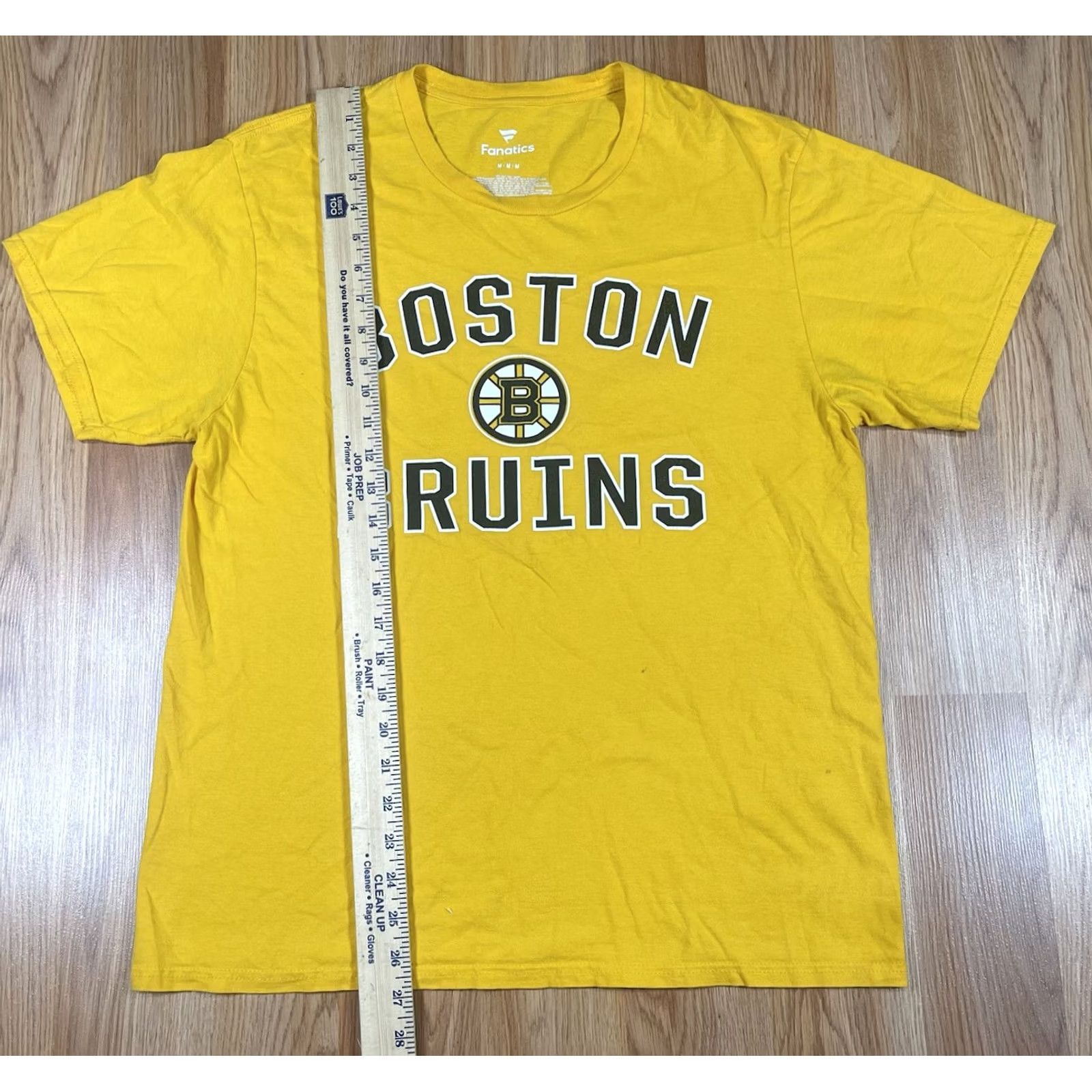 Vintage Fanatics Boston Bruins NHL Hockey T-Shirt Adults Medium M Yellow Cotton Printed Size US M / EU 48-50 / 2 - 4 Thumbnail