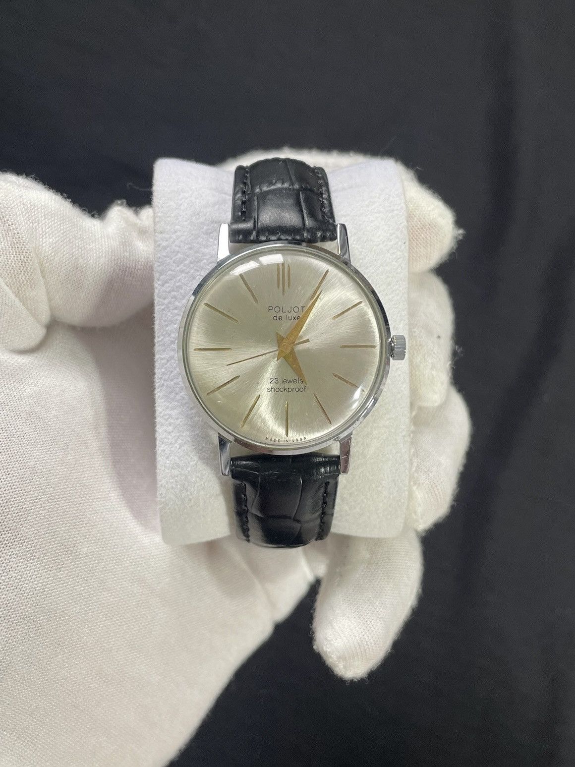 Vintage Vintage Watch Poljot De Luxe Mechanical Authentic 1980s Size ONE SIZE - 1 Thumbnail