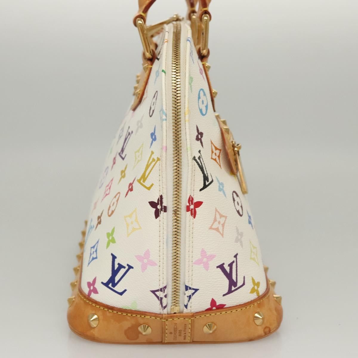 Louis Vuitton LOUIS VUITTON Monogram Multicolor Alma Hand Bag White M92647 Size ONE SIZE - 5 Thumbnail