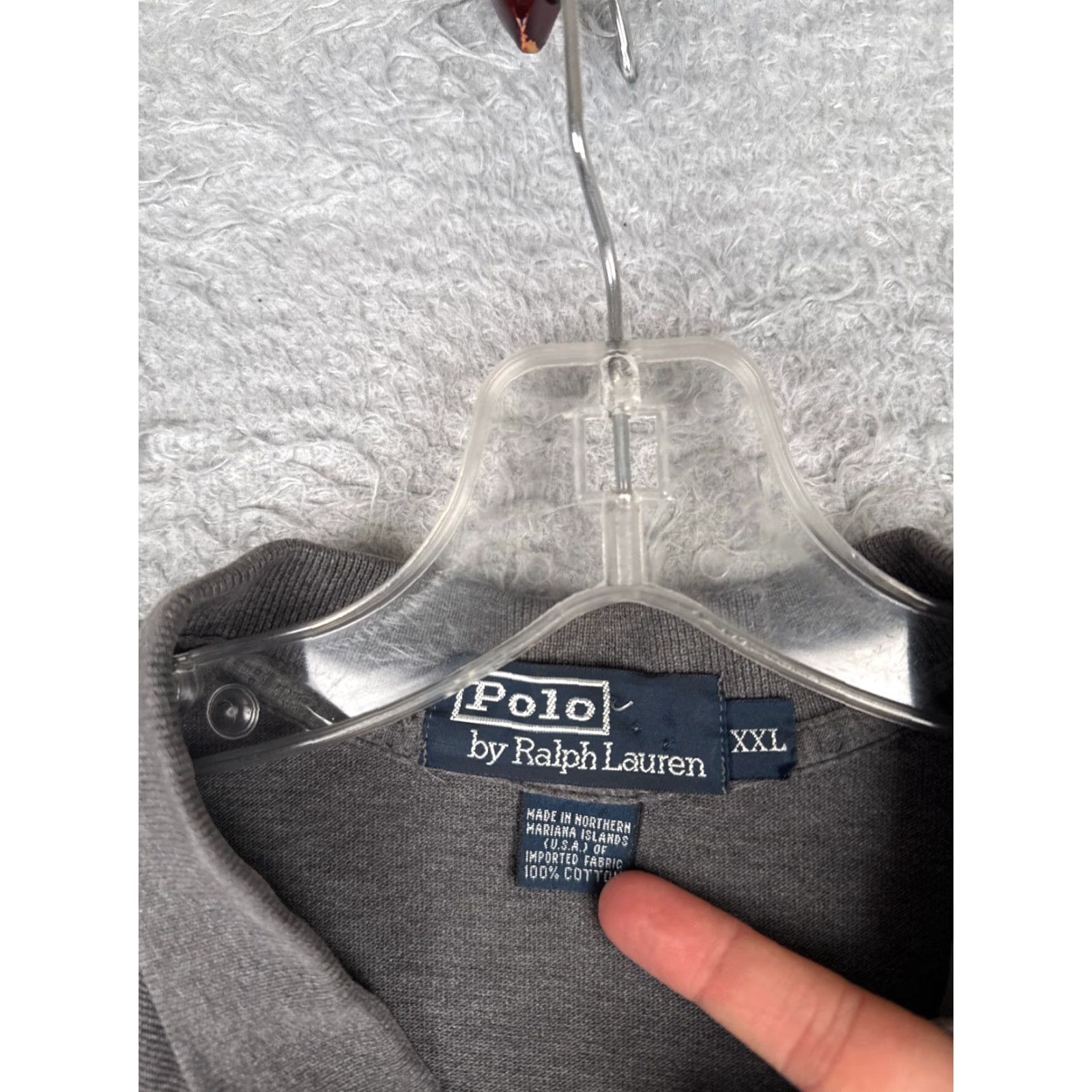 Ralph Lauren VINTAGE Ralph Lauren Polo Shirt Men 2XL Gray Short Sleeve Cotton Slim Polo Shirt 2XL Mens Size US XXL / EU 58 / 5 - 7 Thumbnail