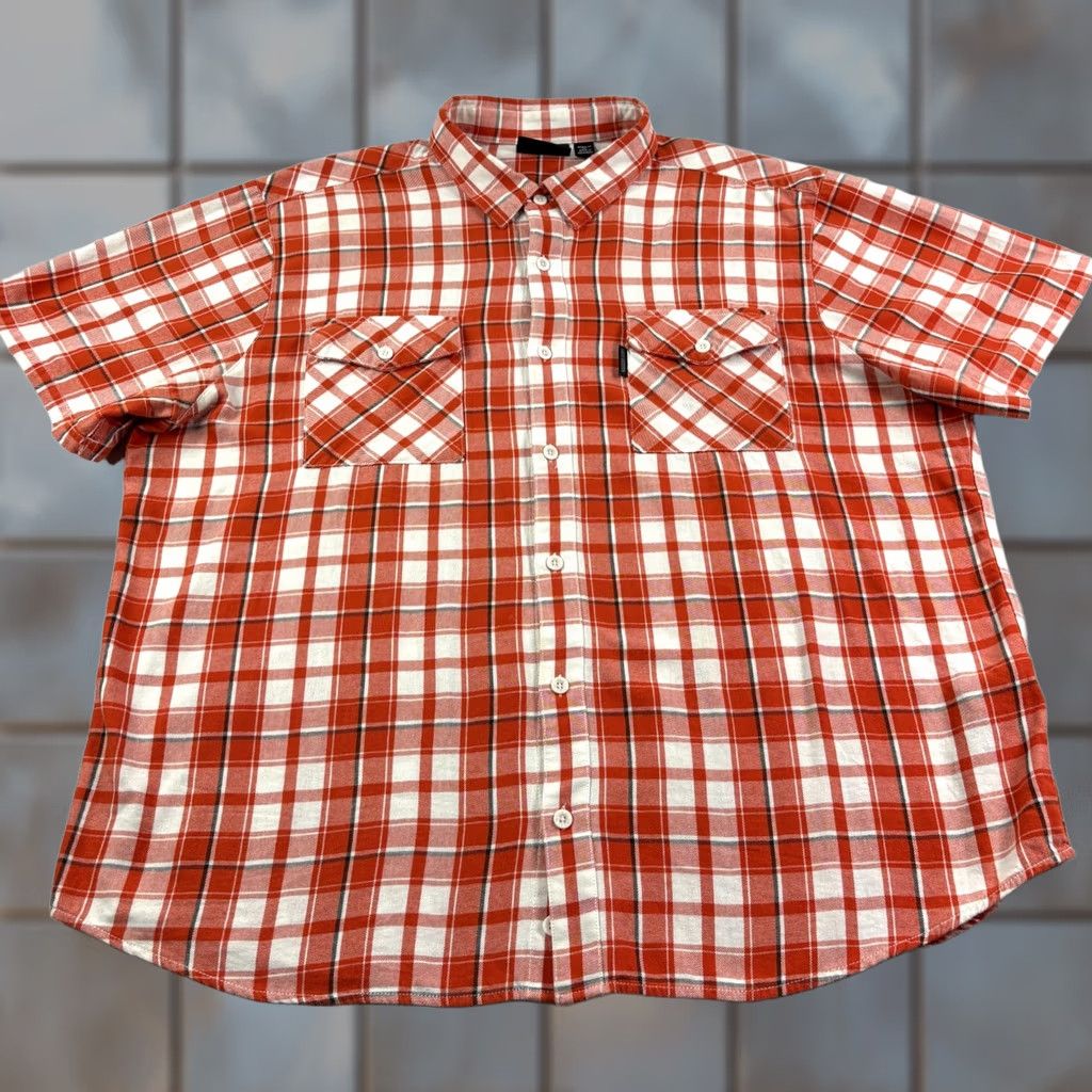 Harley Davidson Harley-Davidson Shirt Mens 3XL Orange Plaid Button-Up Short Sleeve Biker Casual Shirt Mens Size US XXL / EU 58 / 5 - 1 Thumbnail