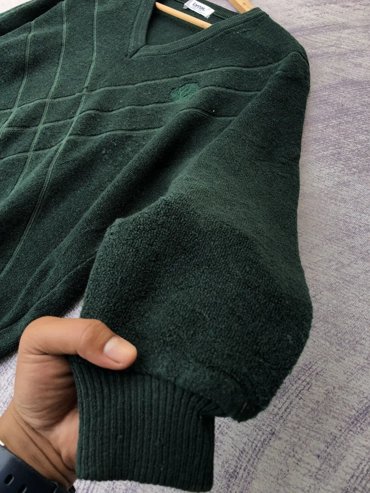 Homespun Knitwear × Japanese Brand Vintage LYNX Fleece Jumper Knitsweater Nice Pettern Size US M / EU 48-50 / 2 - 5 Thumbnail