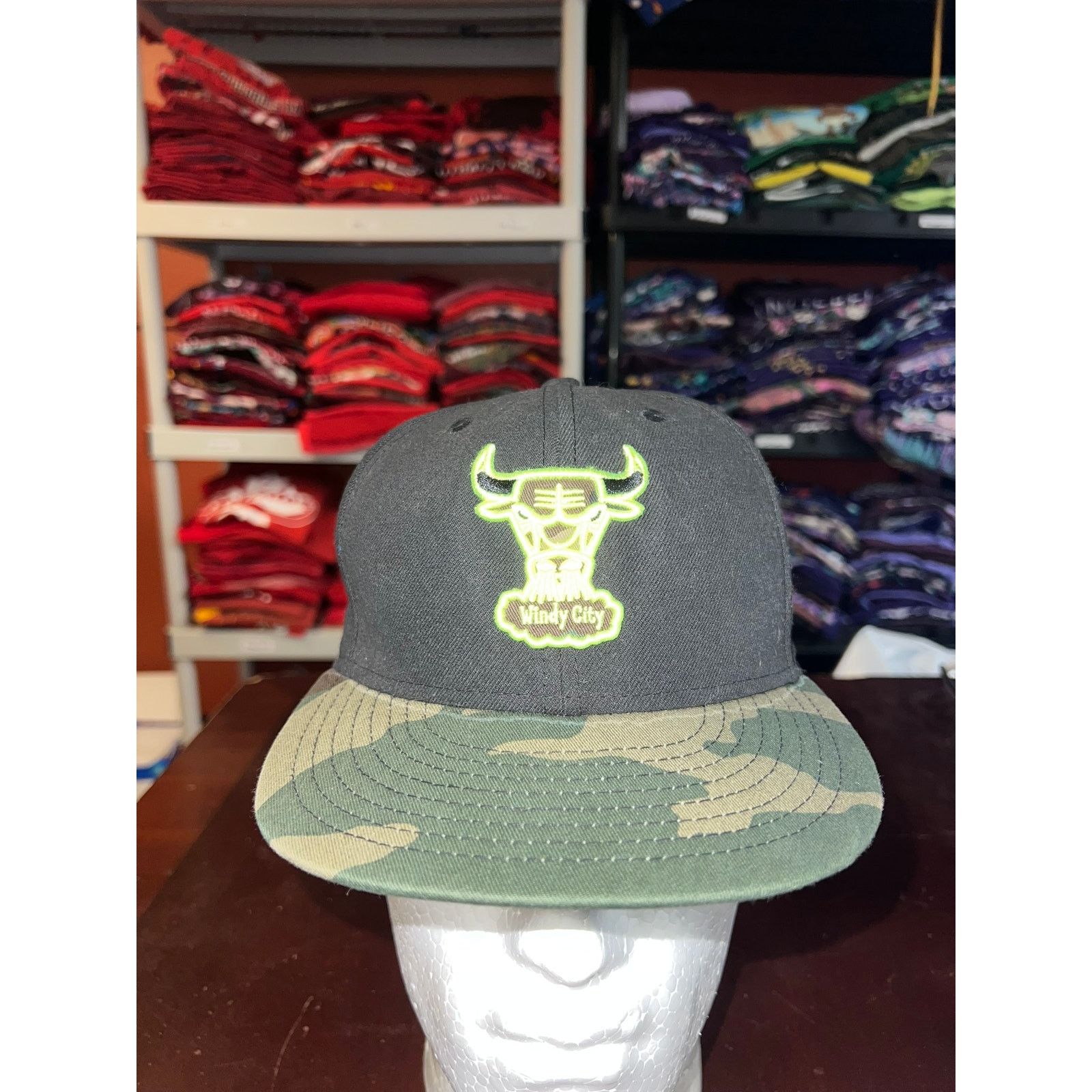 New Era Chicago Bulls Camo Hat Windy City New Era NBA Basketball Cap Size ONE SIZE - 1 Thumbnail