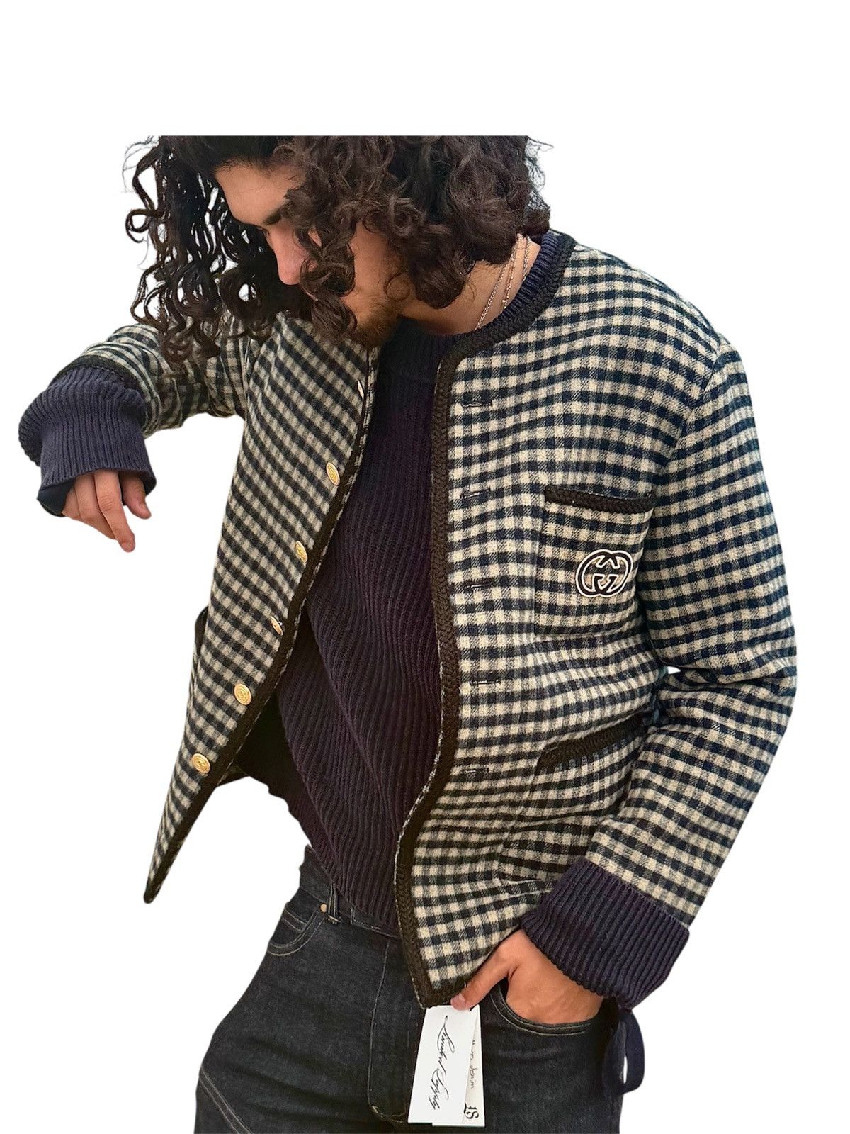 Gucci Gucci FW23 Wool Gingham Interlocking G Coat Size US M / EU 48-50 / 2 - 3 Thumbnail