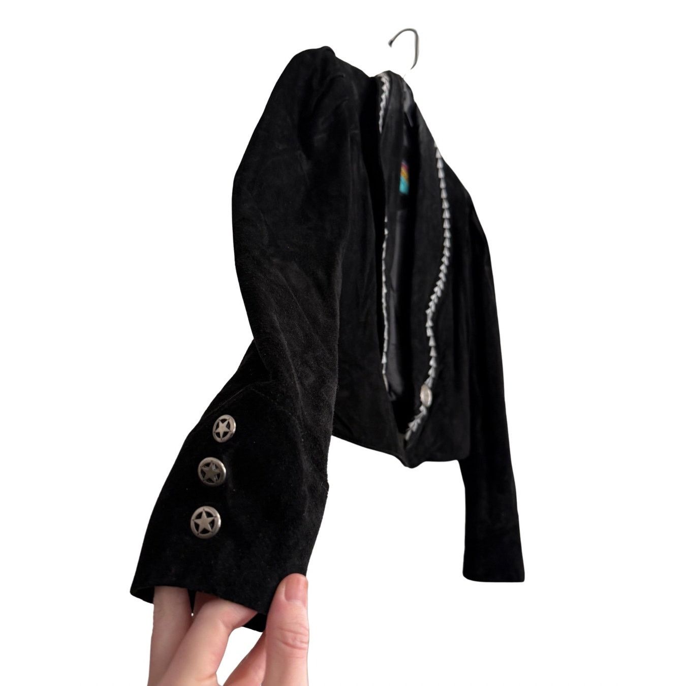 Vintage Vintage Pioneer Wear Black Suede Leather Jacket Sz Med GS Size M / US 6-8 / IT 42-44 - 2 Thumbnail