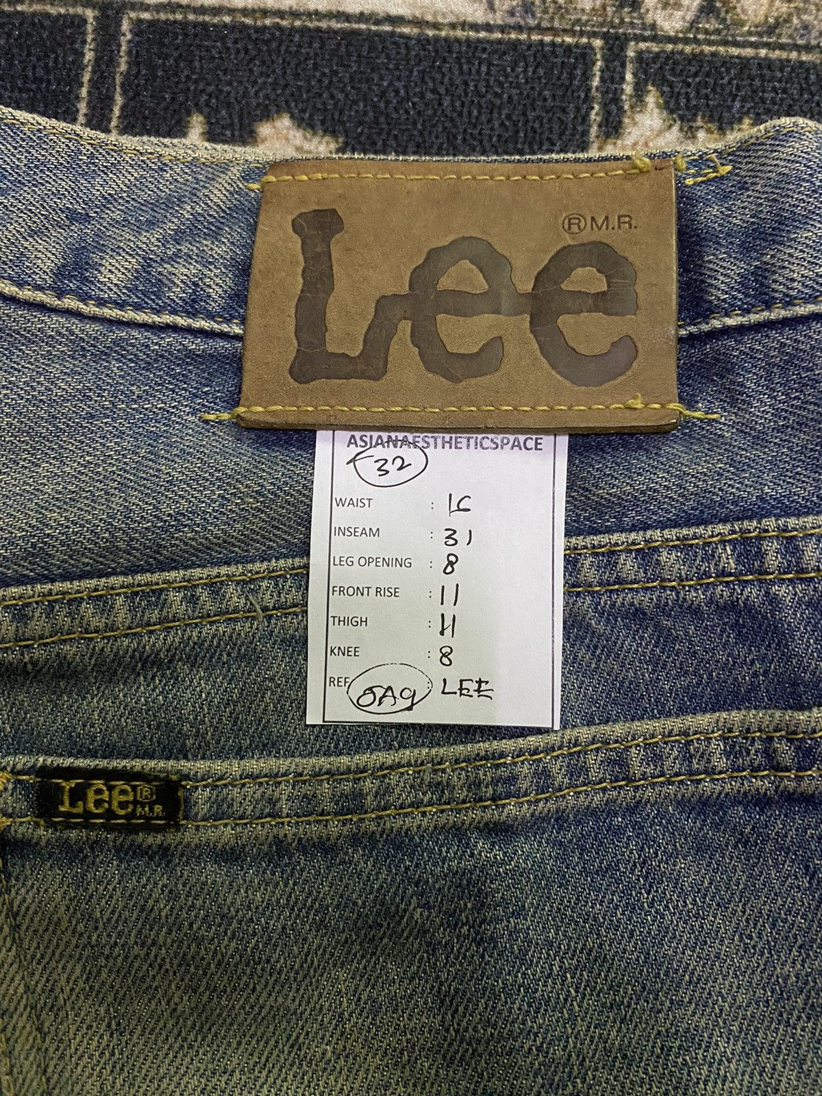If Six Was Nine × Lee × Vintage Lee Distressed Crazy Thrash Mud Washed Straight Cut Size US 32 / EU 48 - 10 Thumbnail