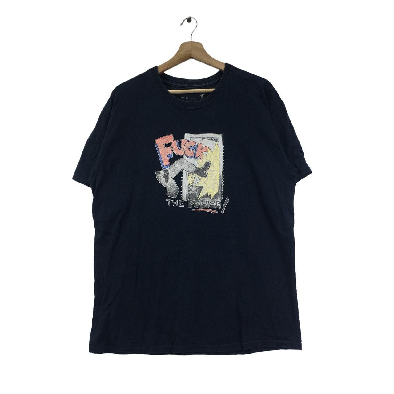 Vintage Vtg FUCT USA SKATEBOARD F*** The Police Punk Tee Shirt Size US L / EU 52-54 / 3 - 1 Thumbnail