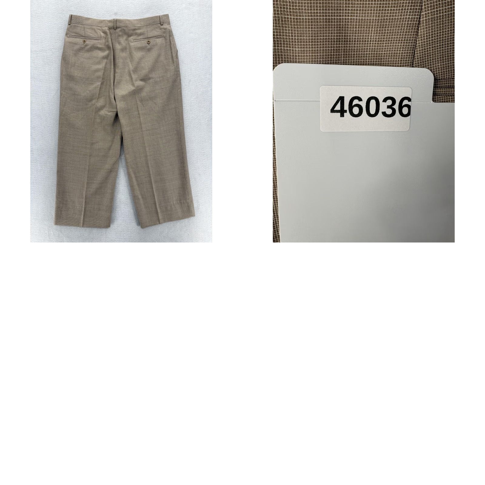 Zanella VINTAGE Zanella Dress Pants Mens 36 Short Brown Micro Check Flat Front Trousers Slacks Size US 36 / EU 52 - 9 Thumbnail