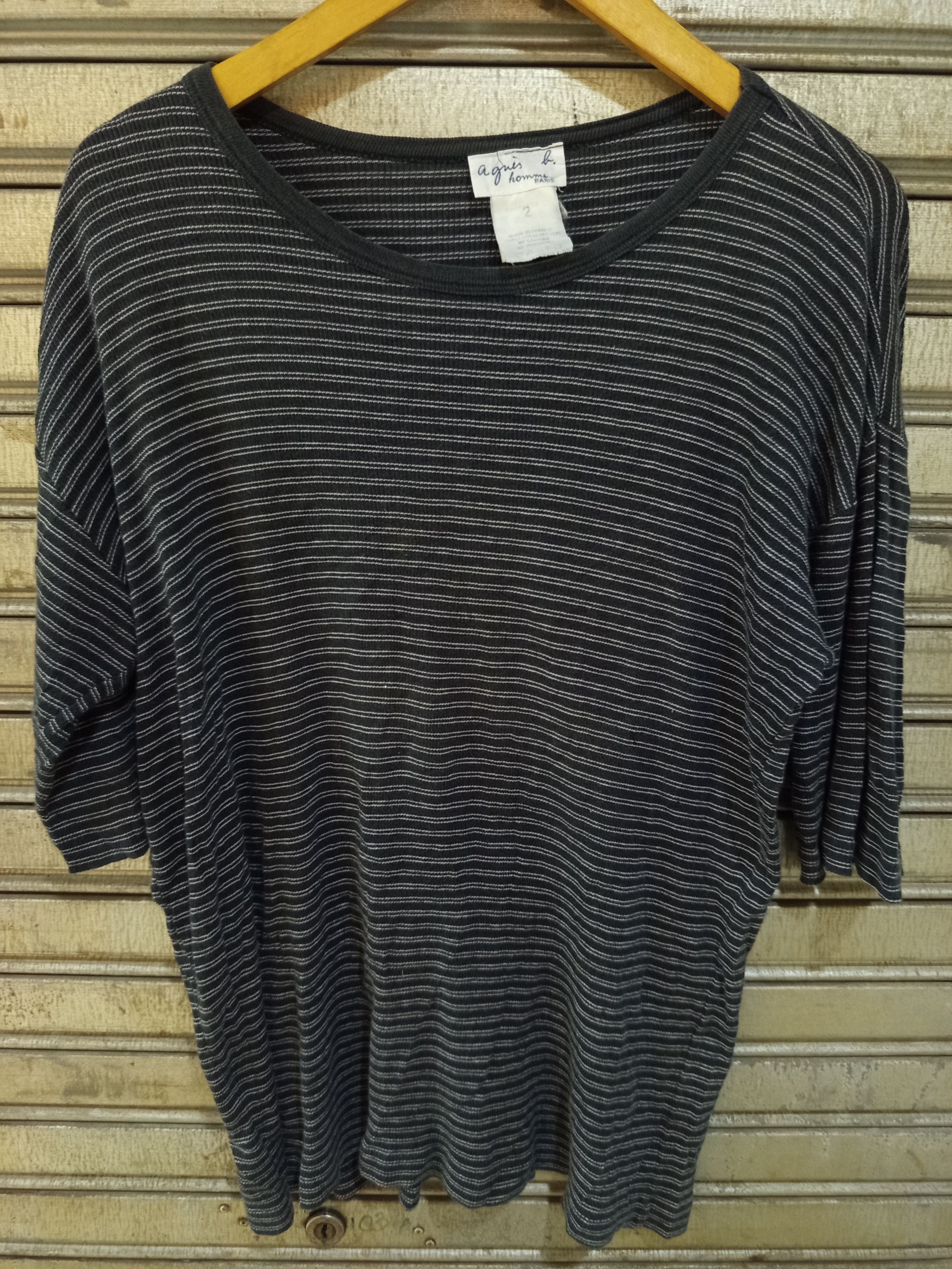agnes b. Agnes b. Homme Thin Stripe Tee Size US M / EU 48-50 / 2 - 1 Thumbnail
