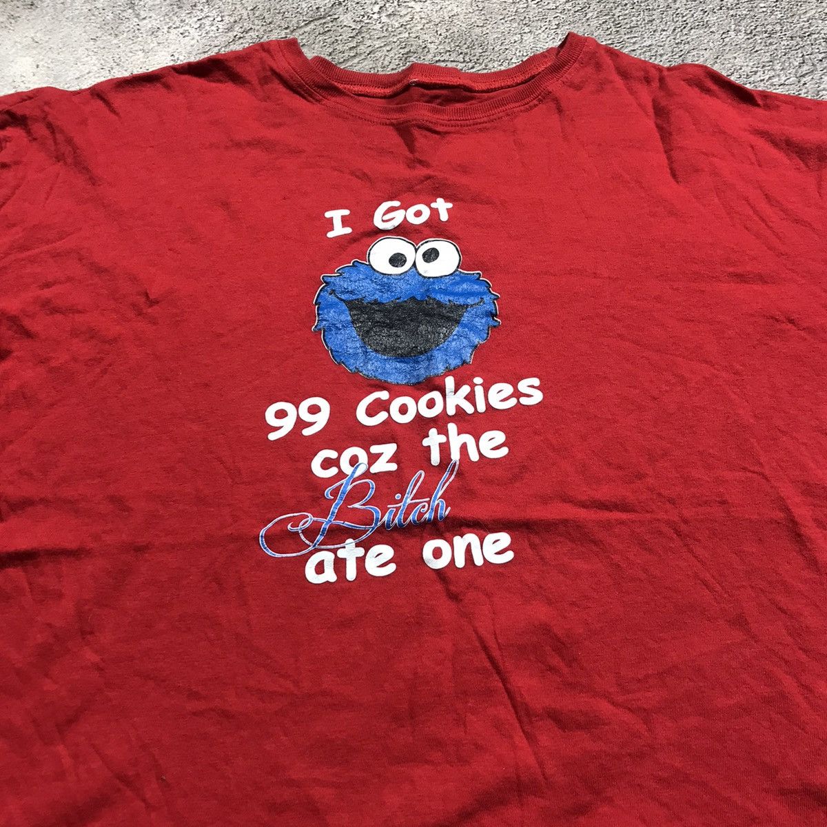 Vintage Vintage 90s Sun Faded Graphic Tee Cookie Monster Streetwear Size US XL / EU 56 / 4 - 3 Thumbnail