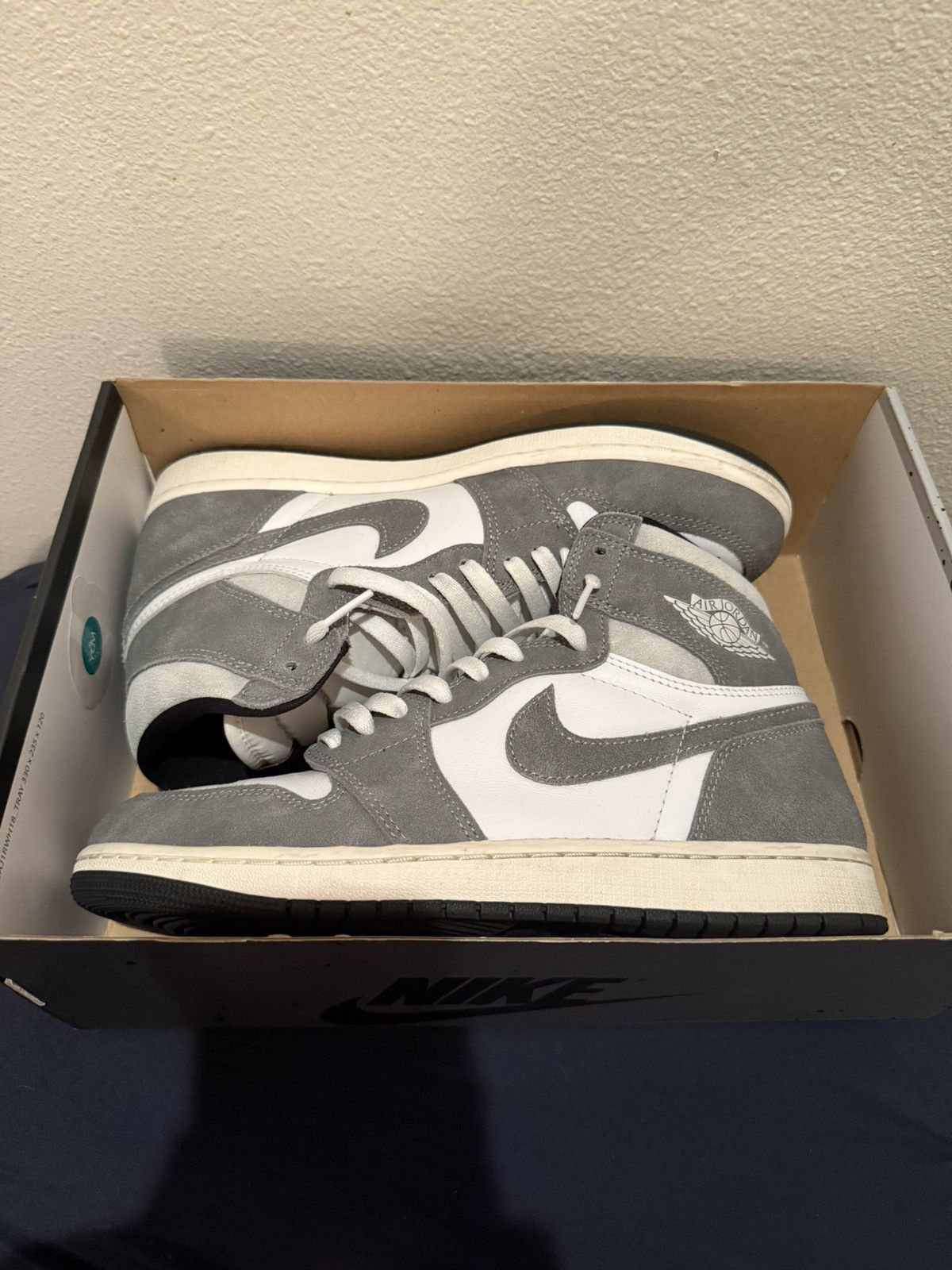 Jordan Brand Nike Air Jordan 1’s Black Washed Size US 10 / EU 43 - 1 Thumbnail