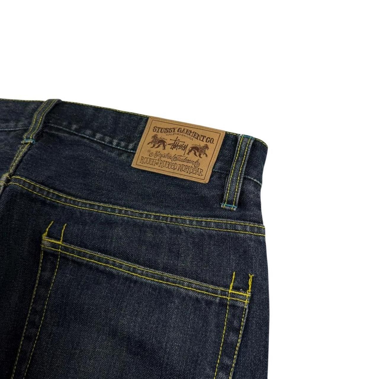 Stussy Vintage 2000s Stussy Embroidered Jeans - Waist: 34” Size US 34 / EU 50 - 3 Thumbnail