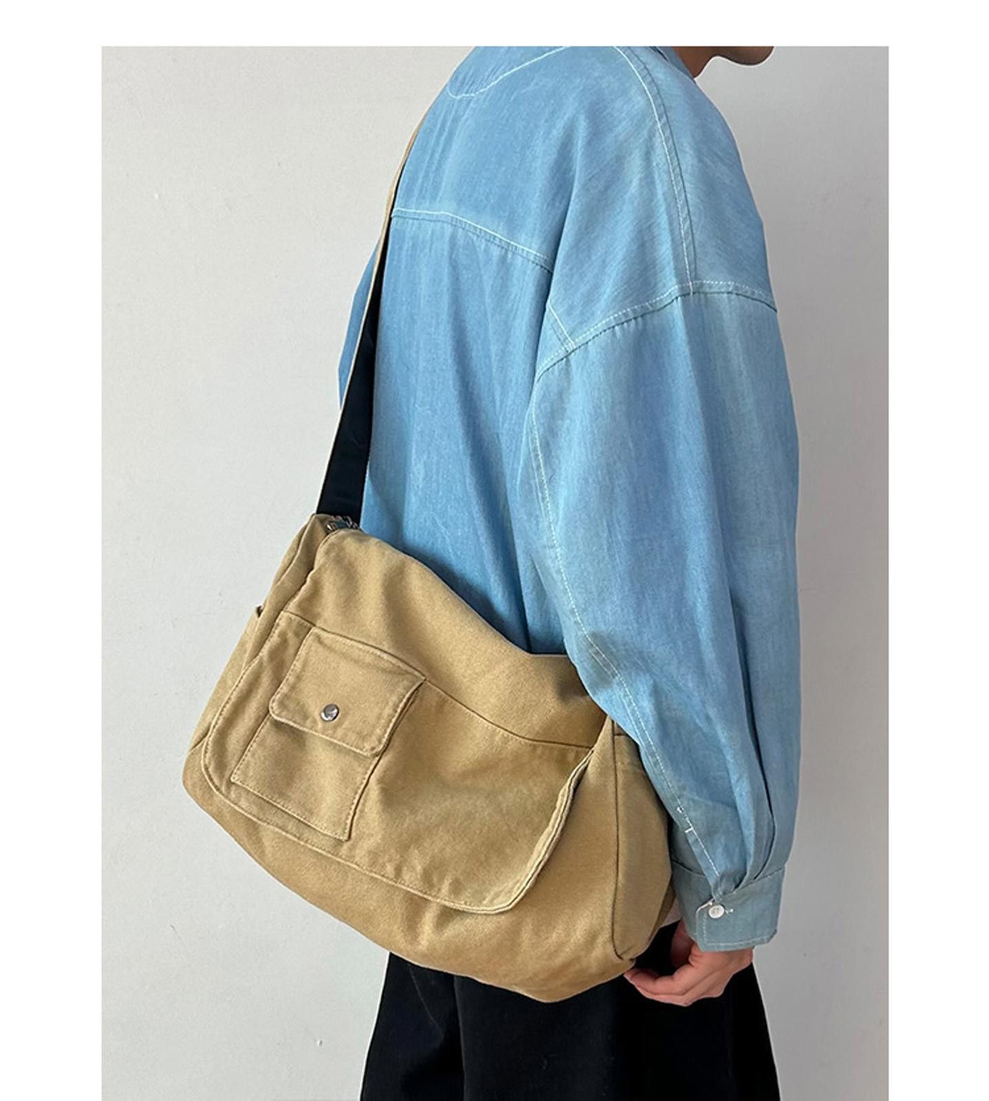 Other Stylish Canvas Messenger Bag - Durable & Chic Size ONE SIZE - 2 Thumbnail