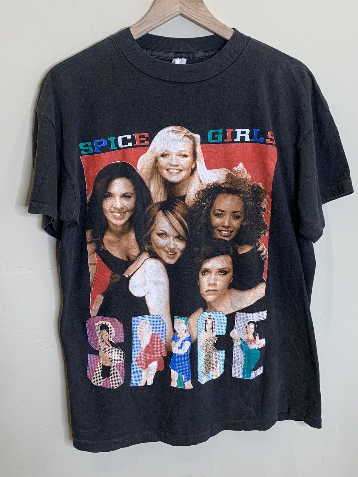 image of Band Tees Vintage Spice Girls Spice Up Your Life World Tour Shirt in Black, Men's (Size Large)