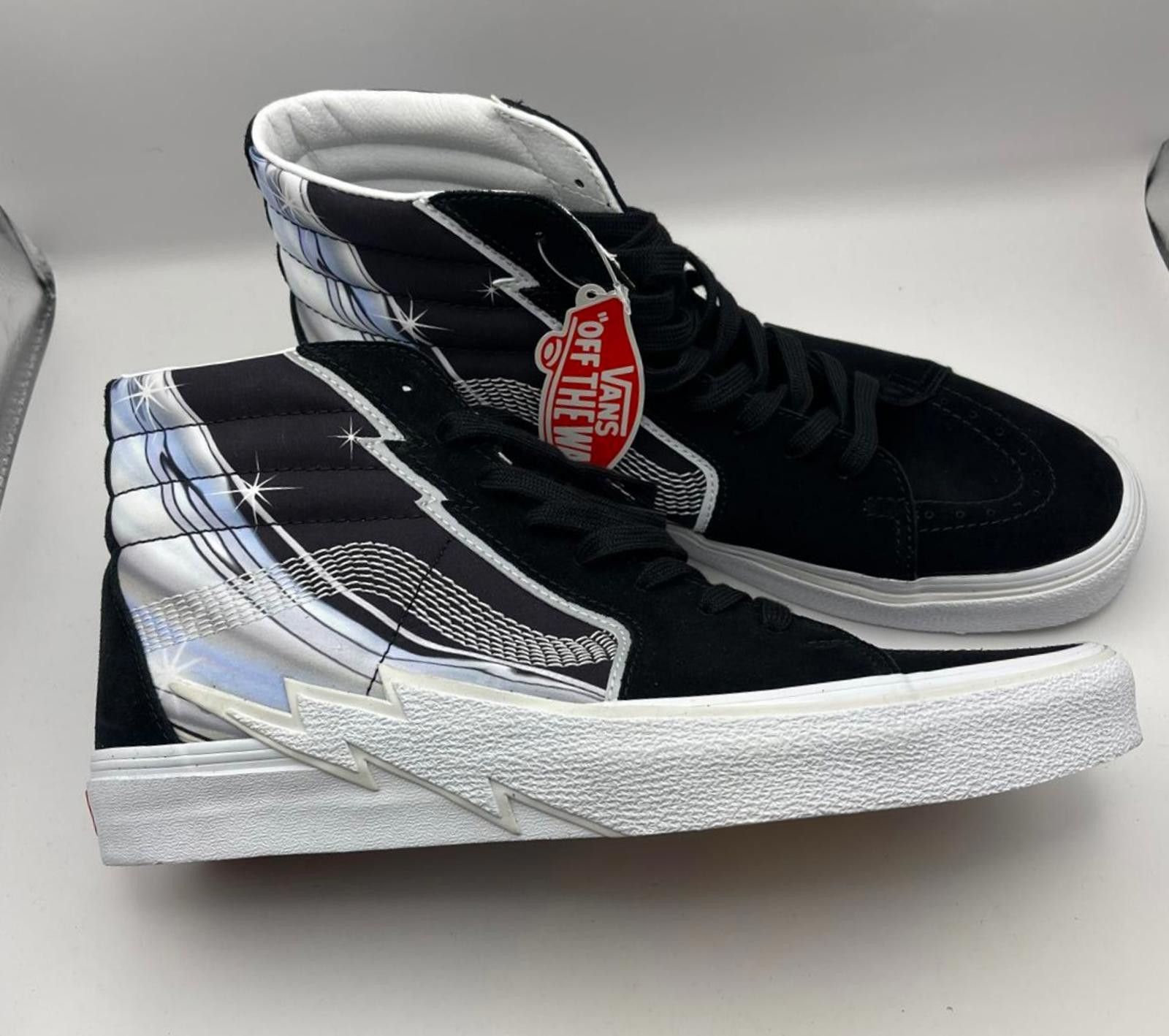 High Top Lightning Bolt Vans Black Vans Sk8-Hi Lightning Bolt