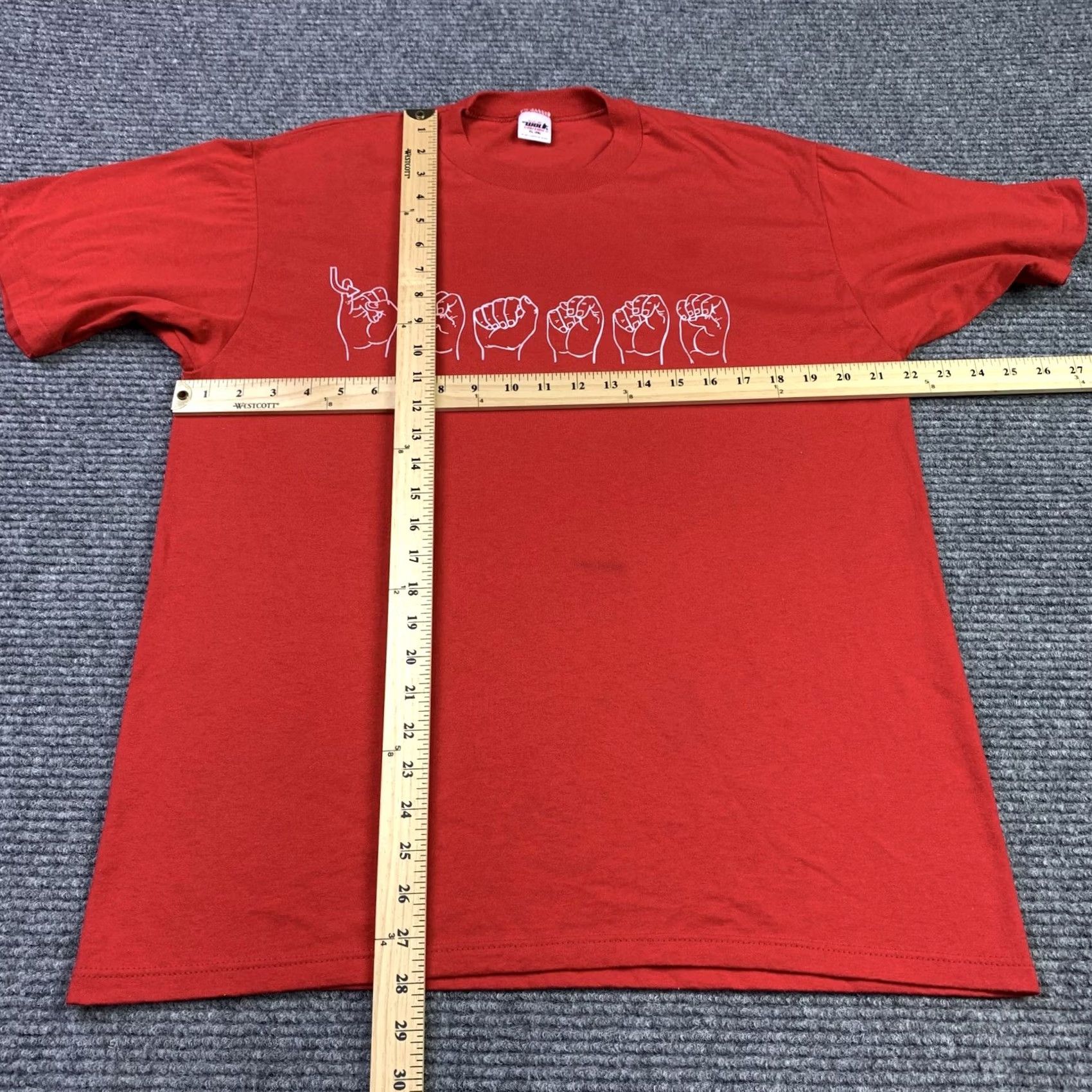Vintage VINTAGE Wolf Sign Language T-Shirt Hawaii? Size US XL / EU 56 / 4 - 4 Thumbnail