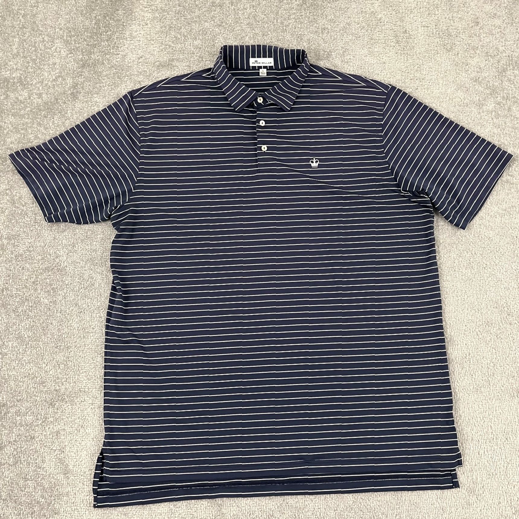 Peter Millar Peter Millar Polo Shirt Mens XL Blue Kings Creek Country Club Crown Golf Sport Shirt Short Sleeve Button Collared Logo Size US XL / EU 56 / 4 - 2 Thumbnail