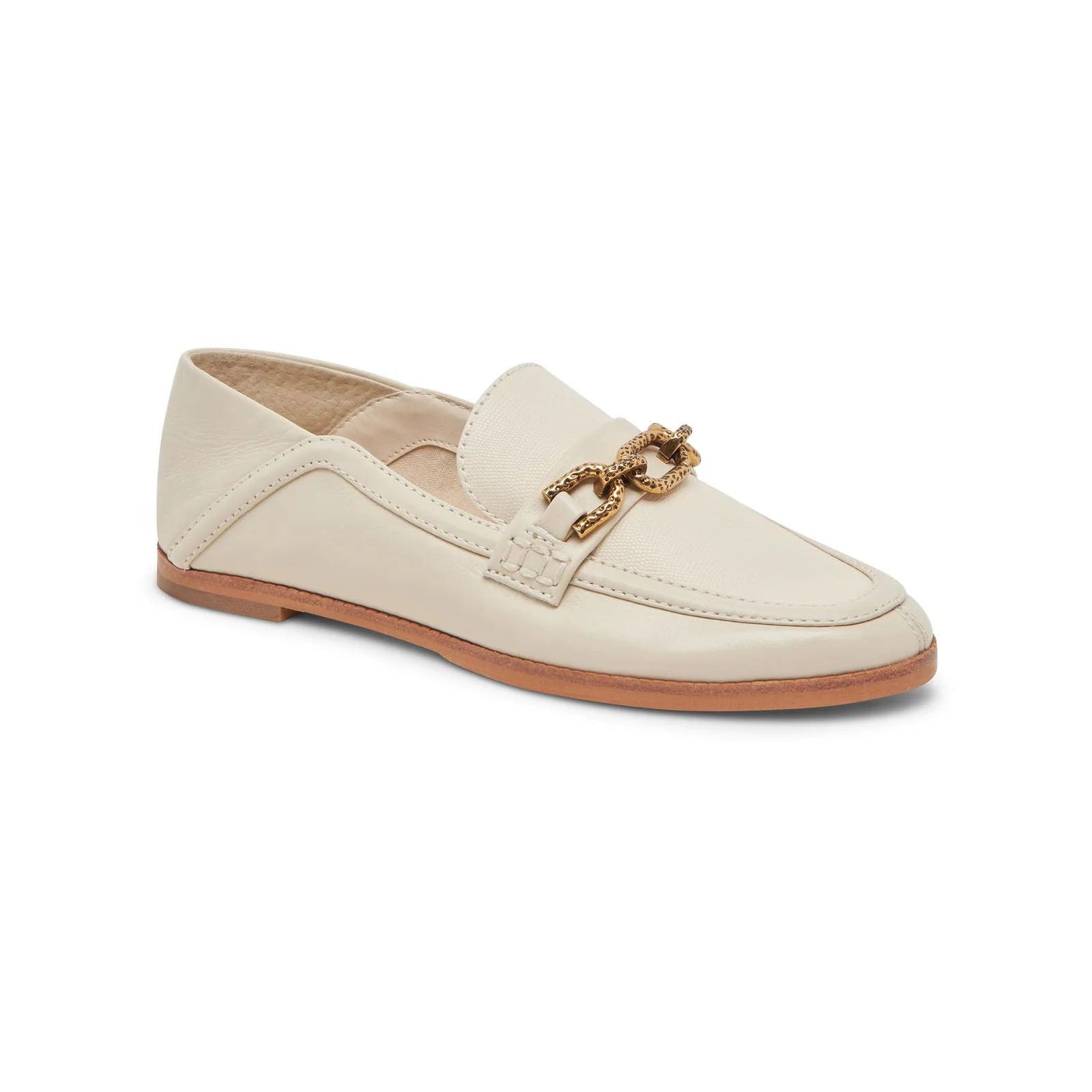 Dolce Vita Dolce Vita Reign Ivory Leather Women's Loafers 7 Size US 7 / IT 37 - 3 Thumbnail