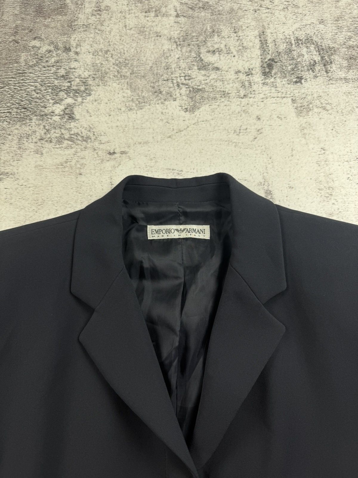Emporio Armani Emporio Armani Women’s Blue 46 Dize Classic Vintage Luxury Blazer Coat Jacket Size L / US 10 / IT 46 - 8 Thumbnail