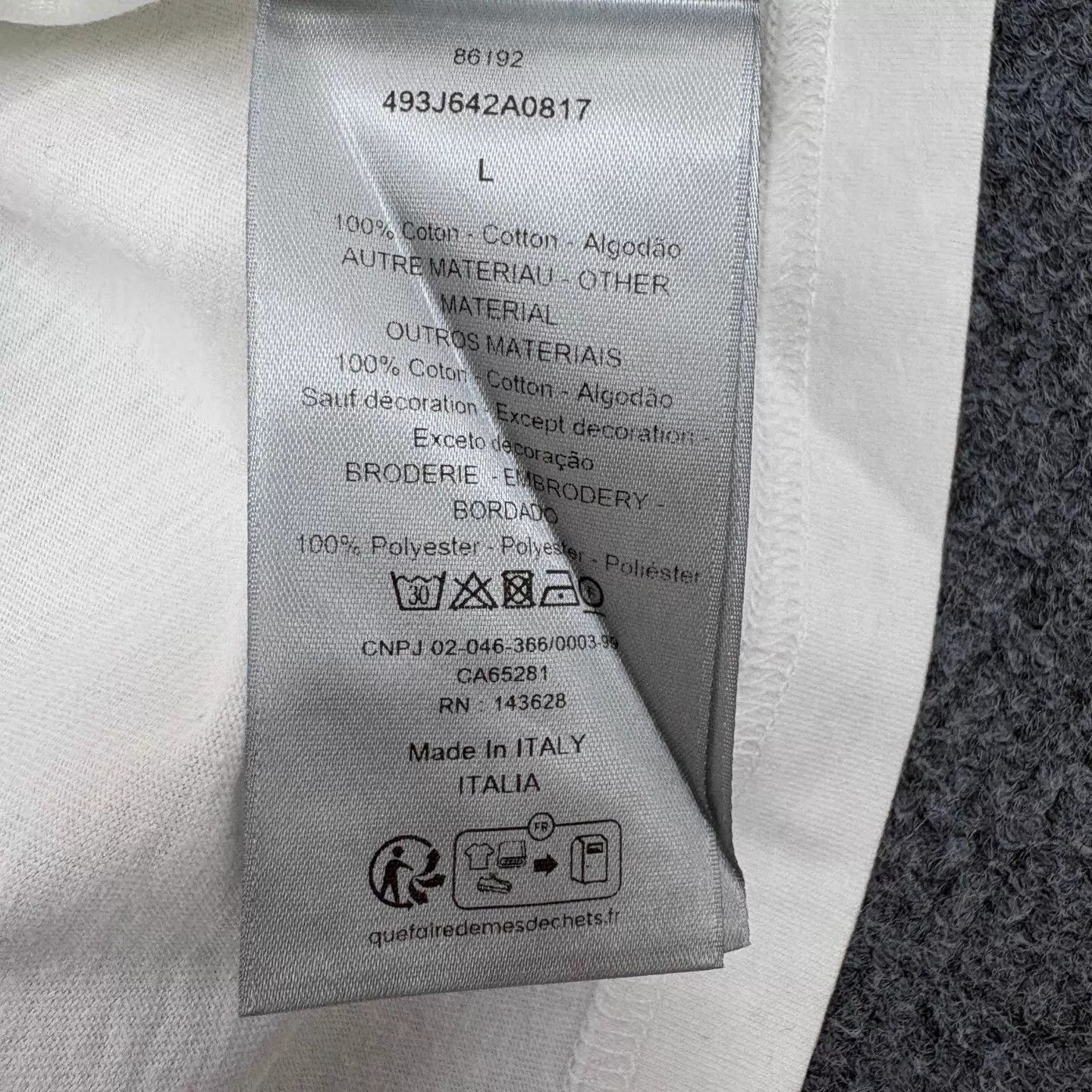 Dior Dior 24SS White Logo Short Sleeve Tee L Size L / US 10 / IT 46 - 7 Thumbnail
