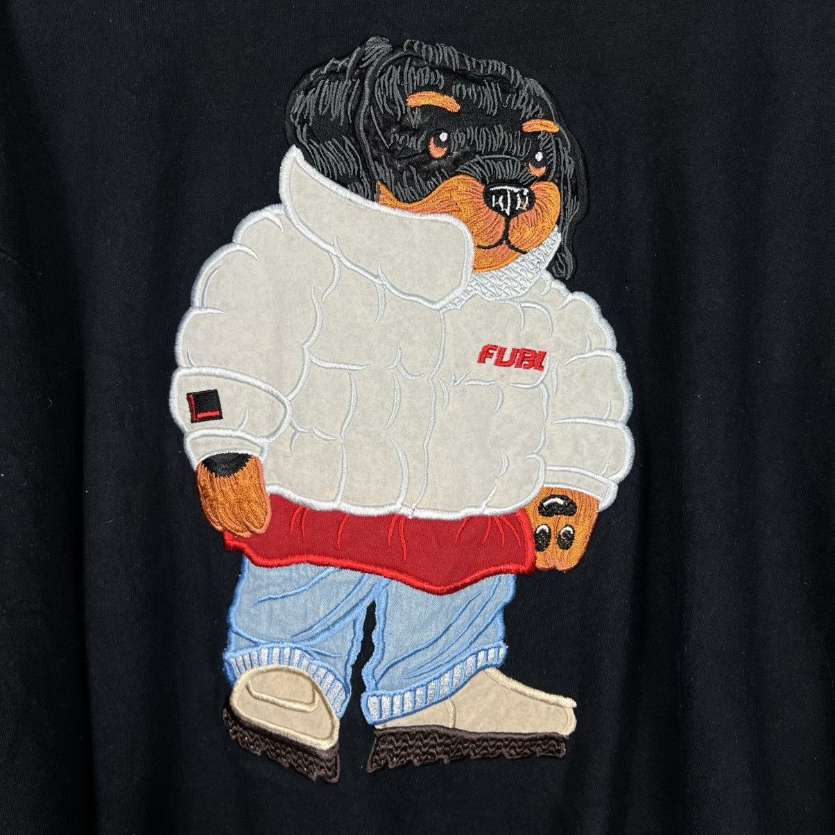 Fubu 90's FUBU Embroidered Rottweiler Sweatshirt #4251-C193 Size US XL / EU 56 / 4 - 3 Thumbnail