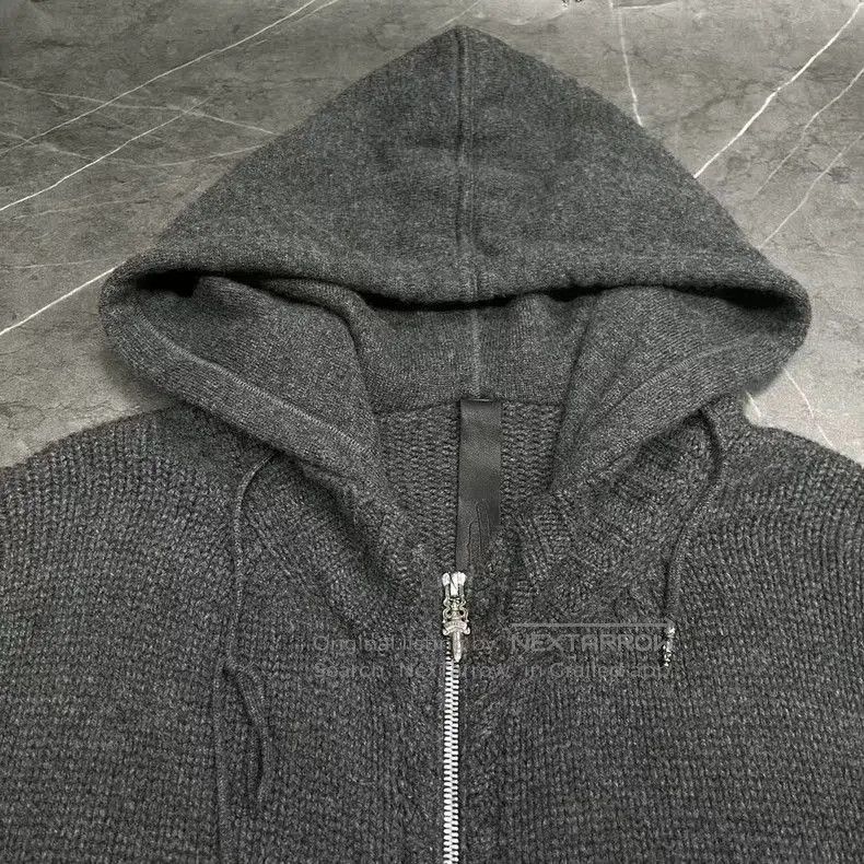 Chrome Hearts Chrome Hearts Knitted Hooded Zip Jacket. Size US M / EU 48-50 / 2 - 3 Thumbnail