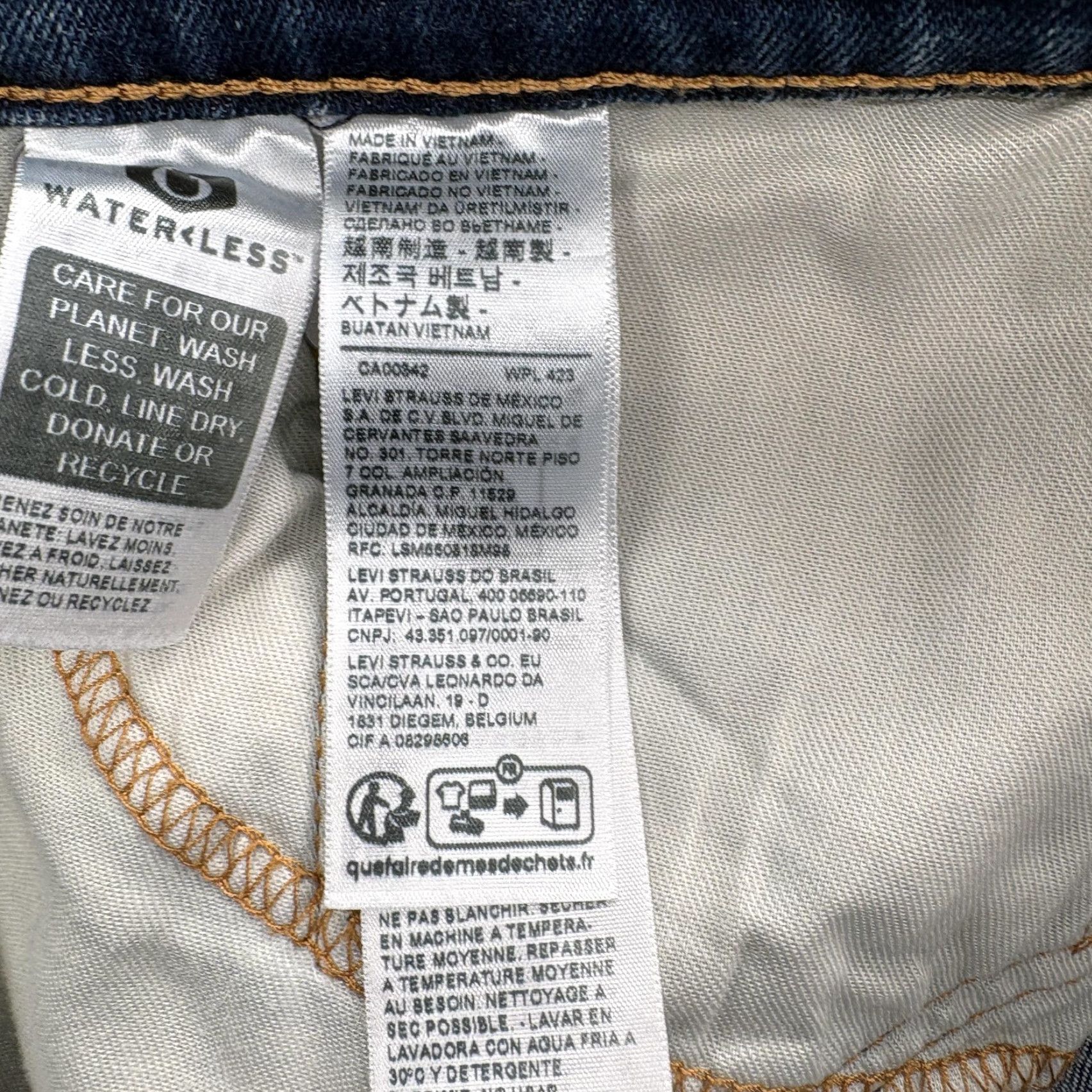 Levi's Levi's 511 Jeans Mens 34x30 Blue Slim Straight Stretch Denim Size US 34 / EU 50 - 7 Thumbnail