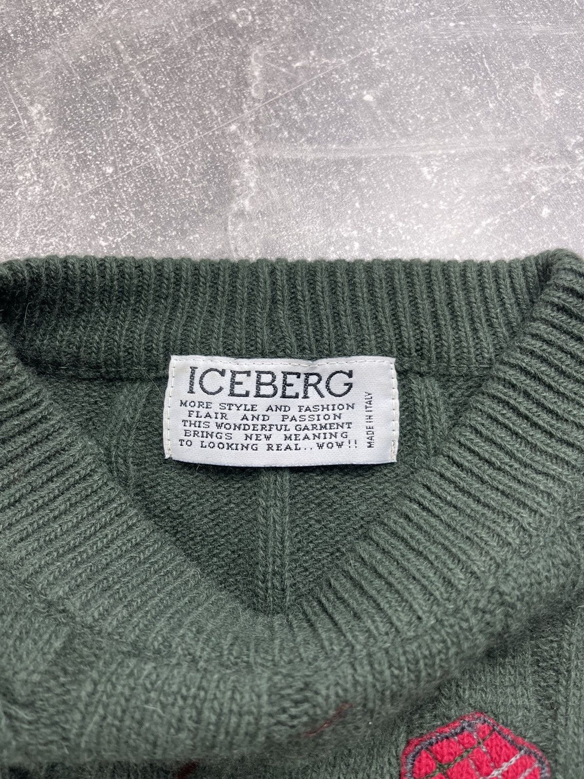 Iceberg Iceberg 90s “Clan of Mac Iceberg” Embroidered Sweater Green Size US XL / EU 56 / 4 - 8 Thumbnail