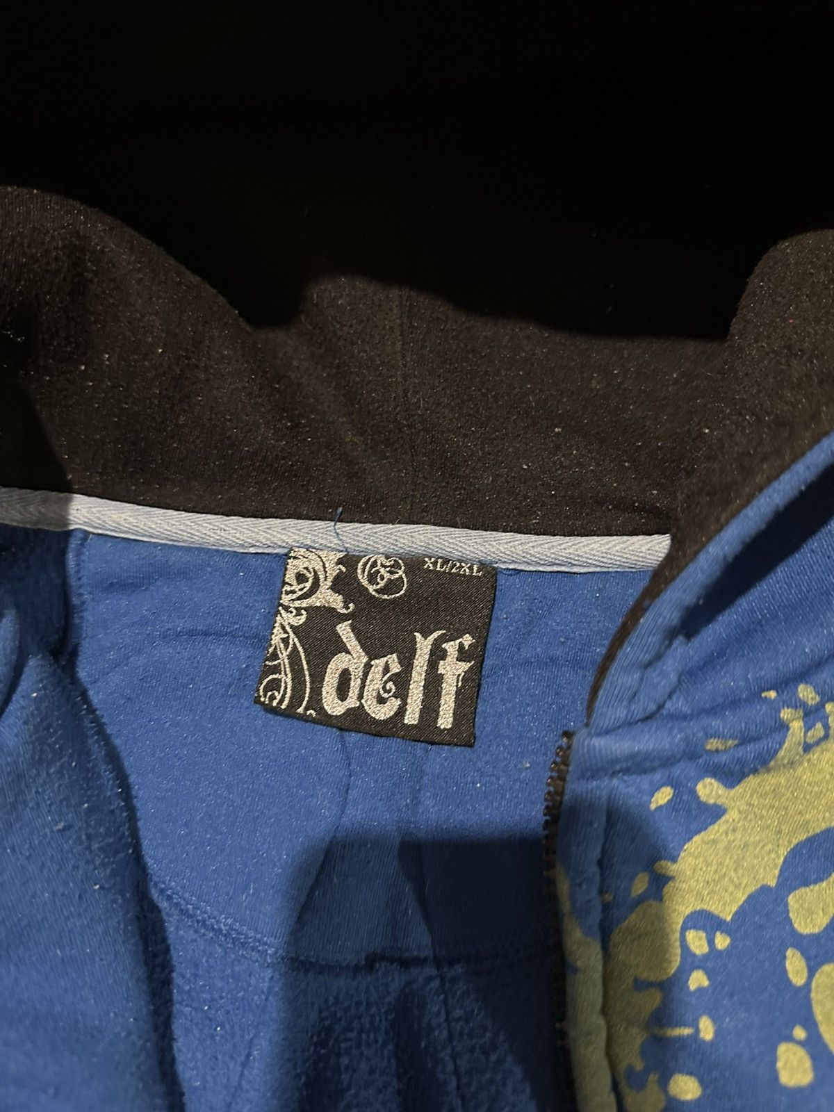 Vintage Vintage VTG Delf Hoodie Zip All Over Print Y2K Size US XL / EU 56 / 4 - 11 Thumbnail