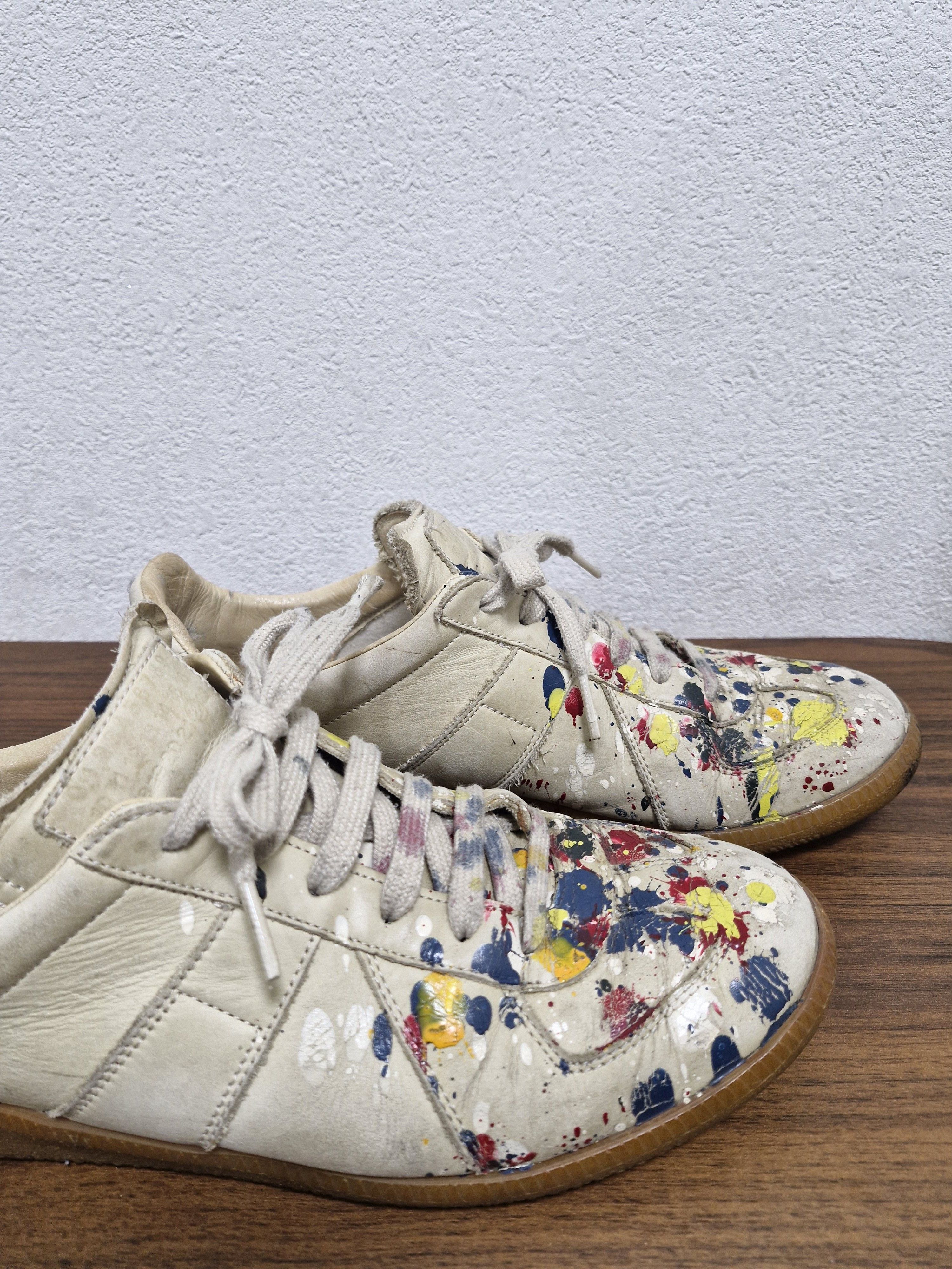 Maison Margiela MAISON MARGIELA 2014 Paint Splatter Gray GATs Size US 7.5 / EU 40-41 - 4 Thumbnail