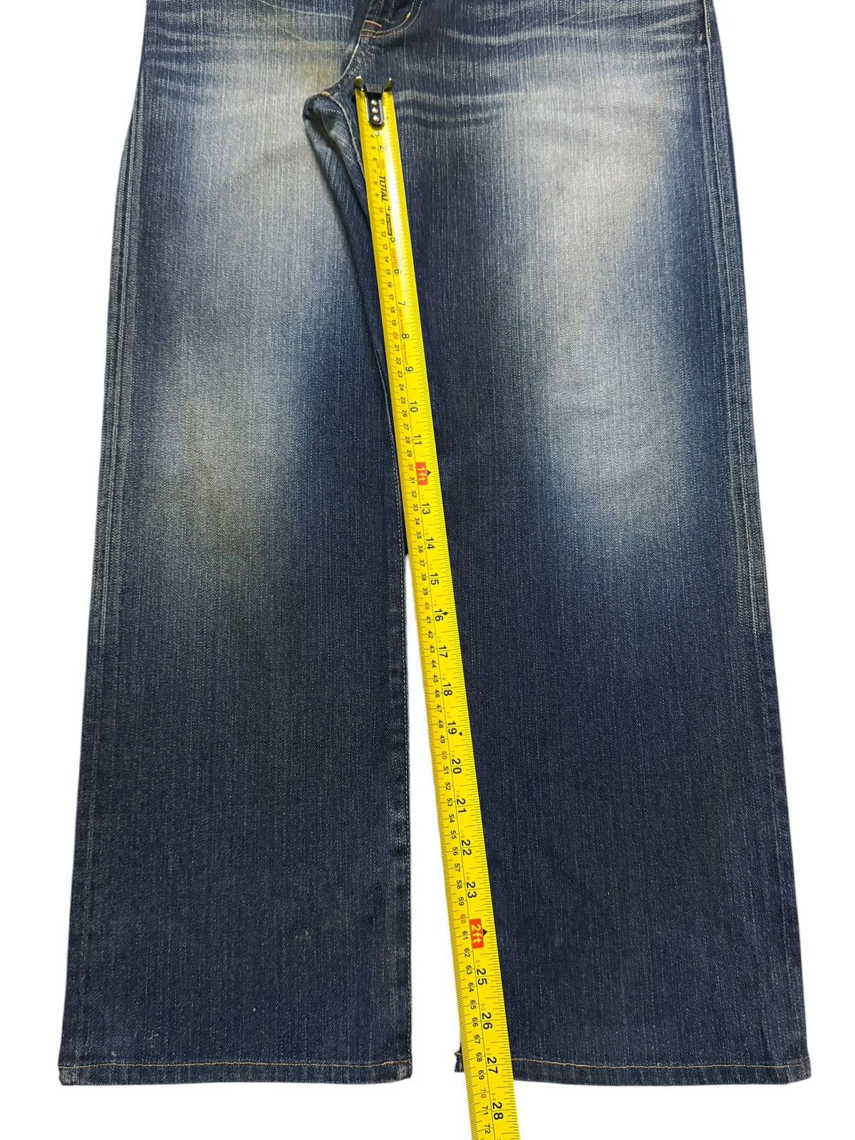 Sugar Cane Vintage 90s Japanese Half Selvedge Blue Faded Wide Leg Loose Size US 34 / EU 50 - 12 Thumbnail