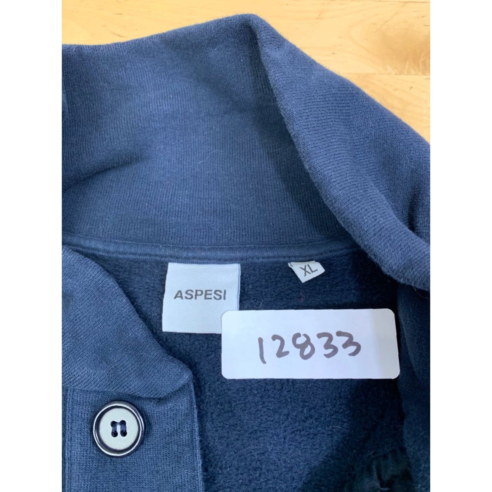 Aspesi Aspesi Mens XL Blue Pullover Henley Sweater Casual Size US XL / EU 56 / 4 - 2 Thumbnail
