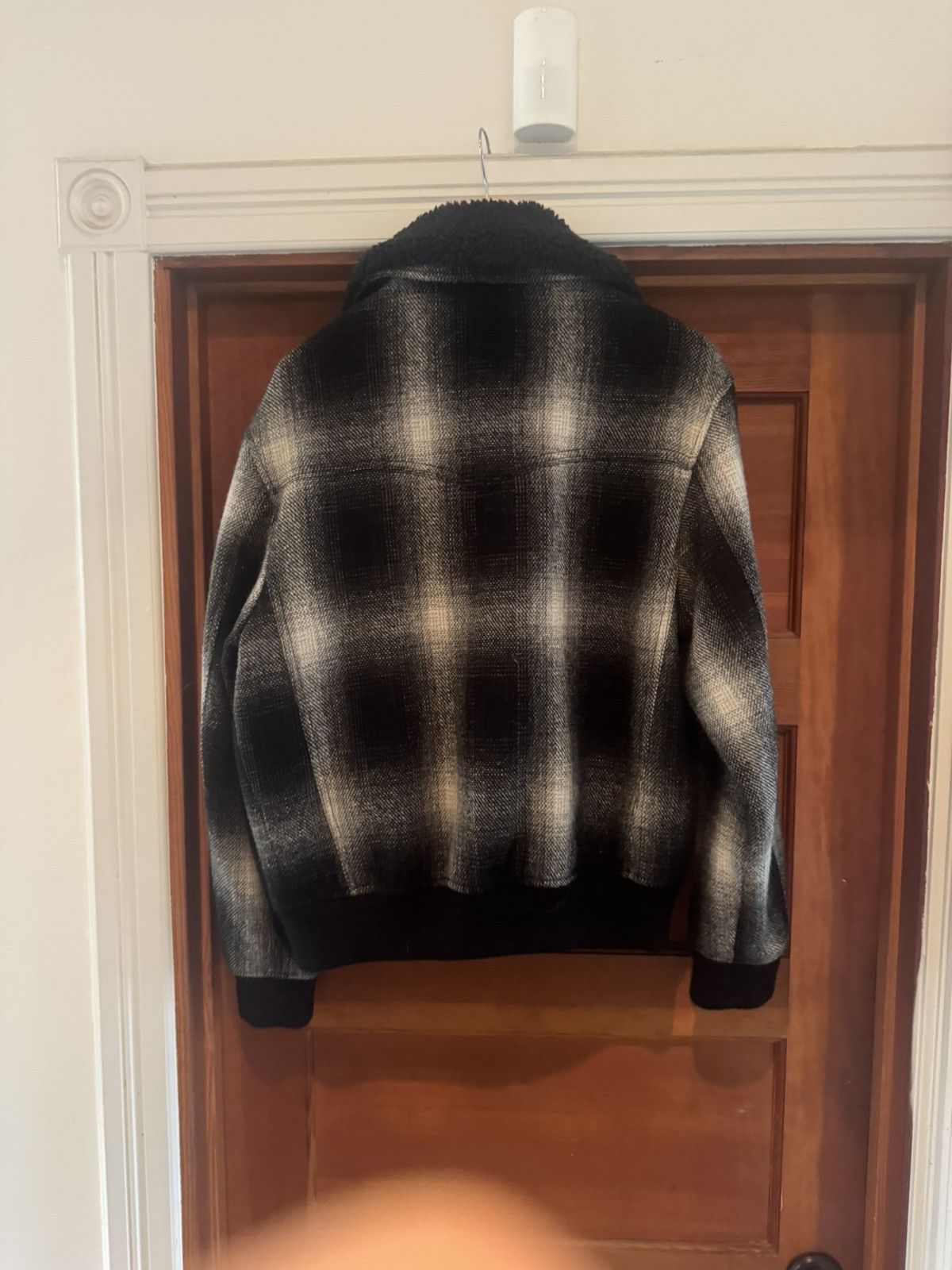 Frye Frye Dylan Shadow Plaid Wool Bomber Jacket Size US M / EU 48-50 / 2 - 7 Thumbnail